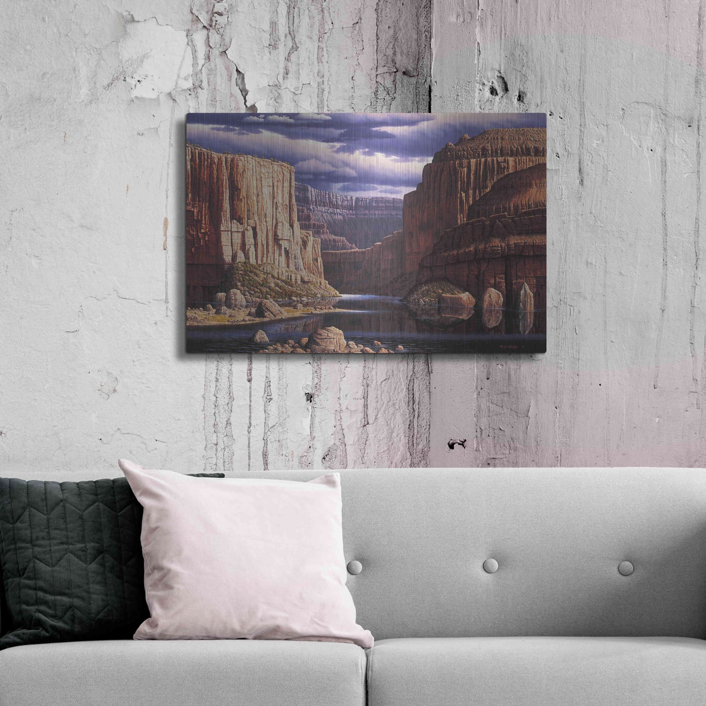 Luxe Metal Art 'Return To Earth' by R. Hed, Metal Wall Art,36x24