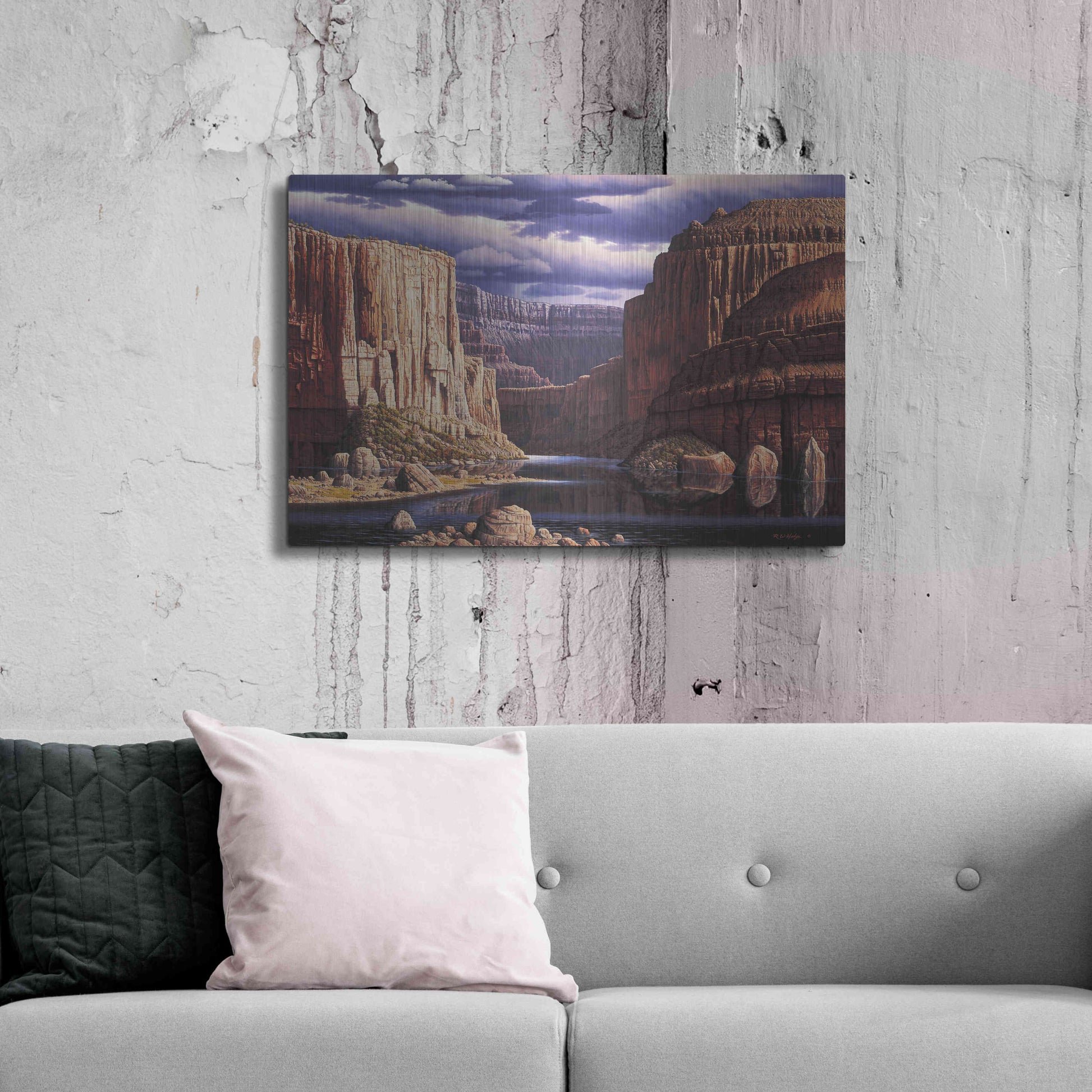 Luxe Metal Art 'Return To Earth' by R. Hed, Metal Wall Art,36x24