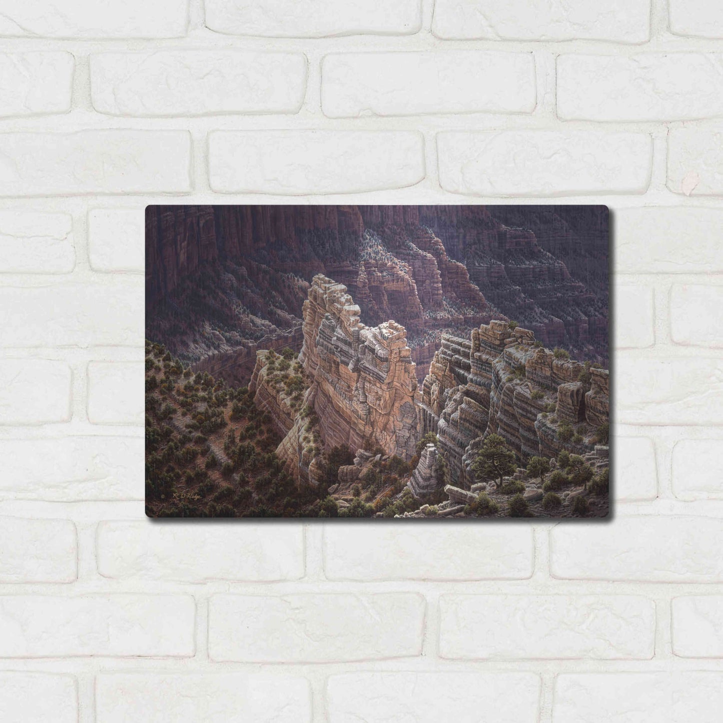 Luxe Metal Art 'Heaven's Light' by R. Hed, Metal Wall Art,16x12