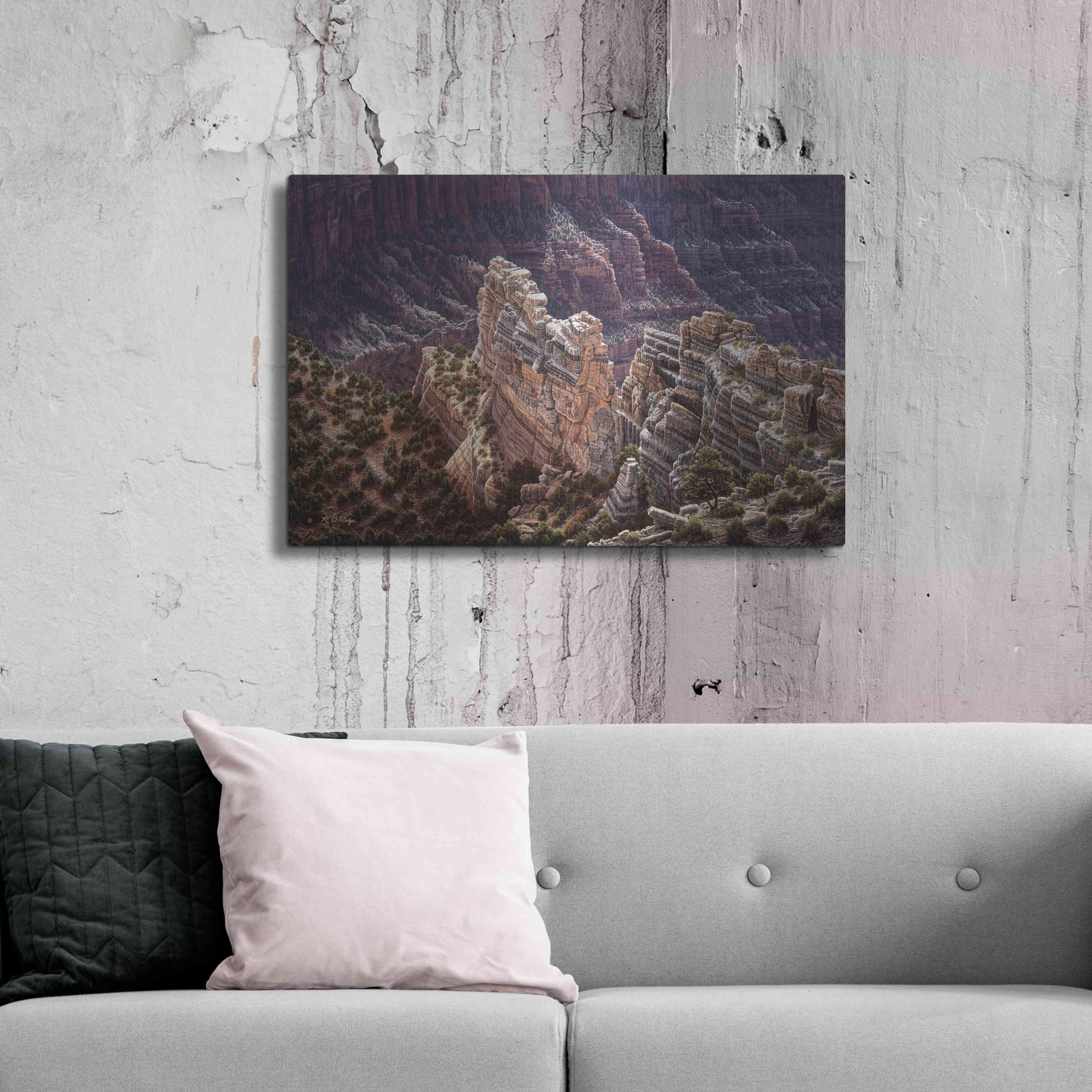 Luxe Metal Art 'Heaven's Light' by R. Hed, Metal Wall Art,36x24