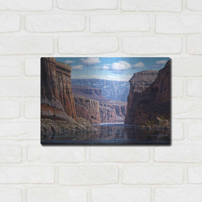 Luxe Metal Art 'Nature's Way' by R. Hed, Metal Wall Art,16x12