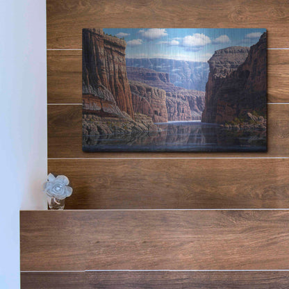 Luxe Metal Art 'Nature's Way' by R. Hed, Metal Wall Art,16x12