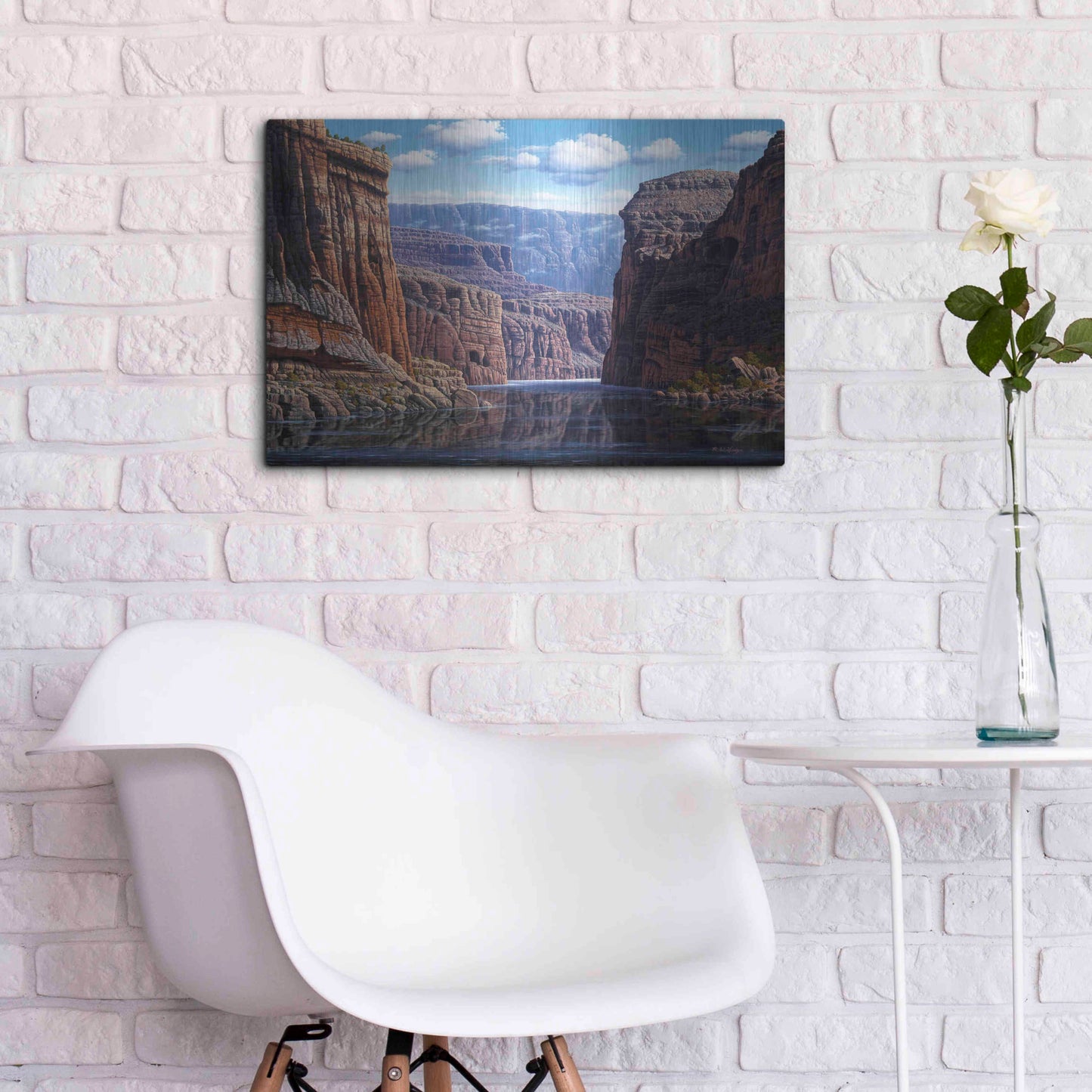 Luxe Metal Art 'Nature's Way' by R. Hed, Metal Wall Art,24x16