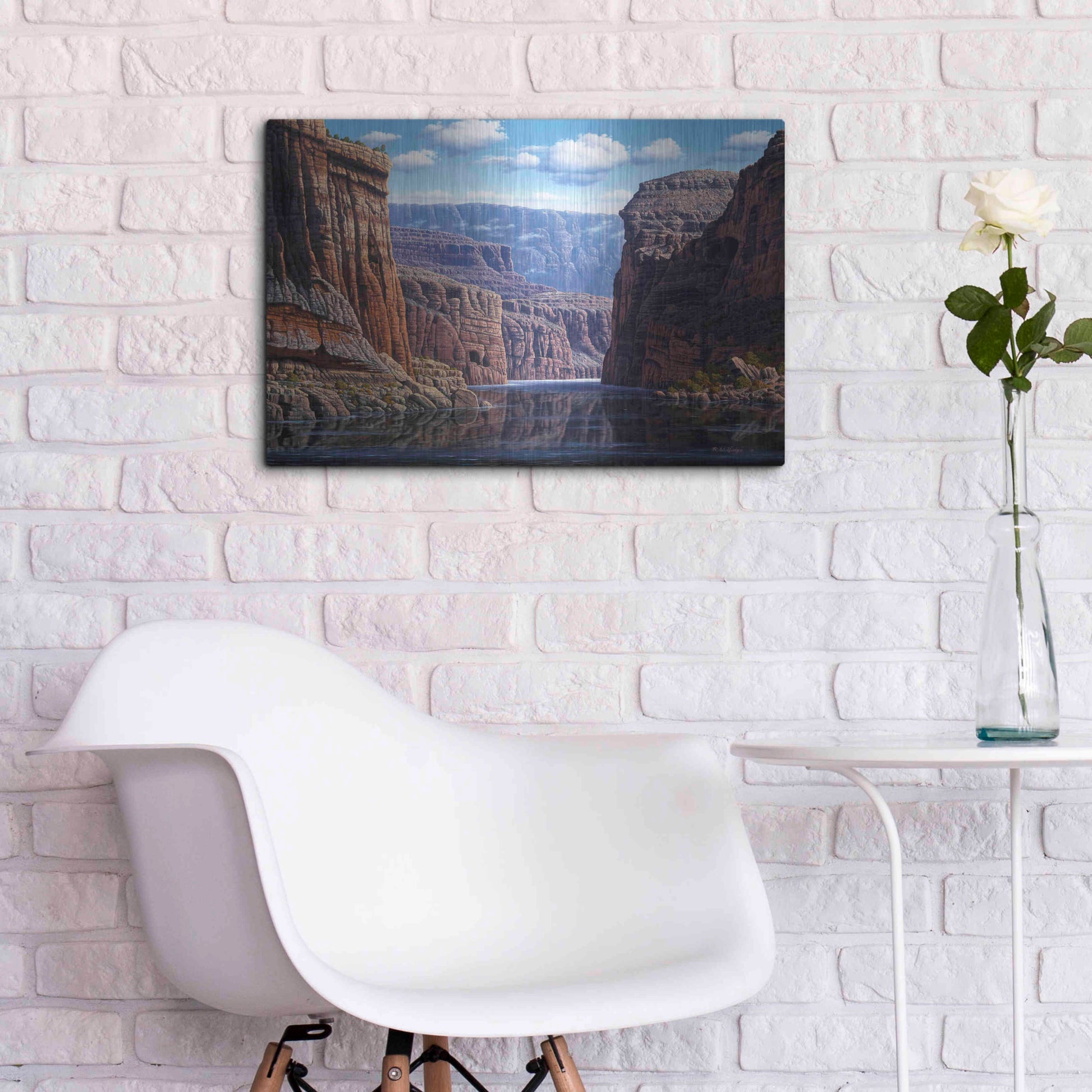 Luxe Metal Art 'Nature's Way' by R. Hed, Metal Wall Art,24x16