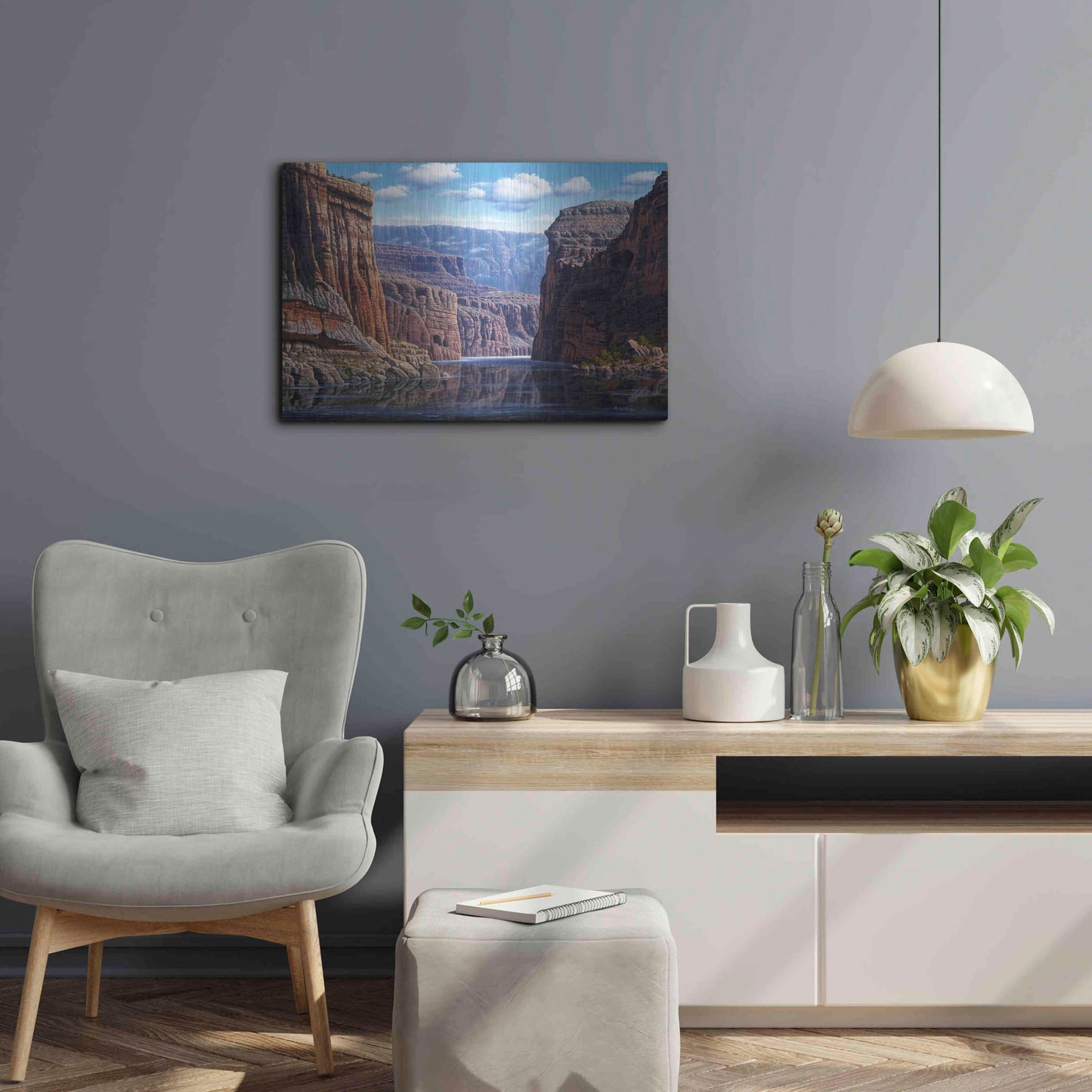 Luxe Metal Art 'Nature's Way' by R. Hed, Metal Wall Art,24x16