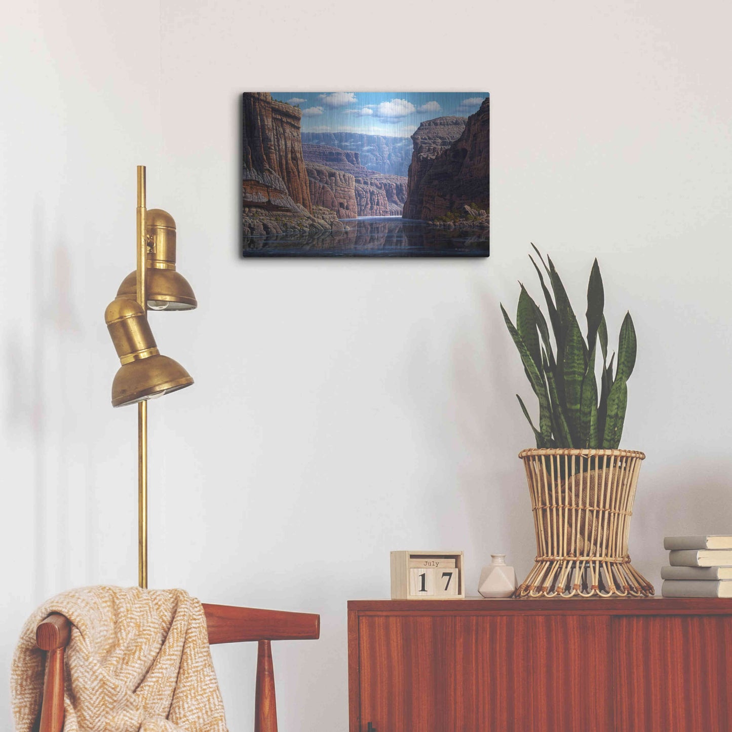 Luxe Metal Art 'Nature's Way' by R. Hed, Metal Wall Art,24x16