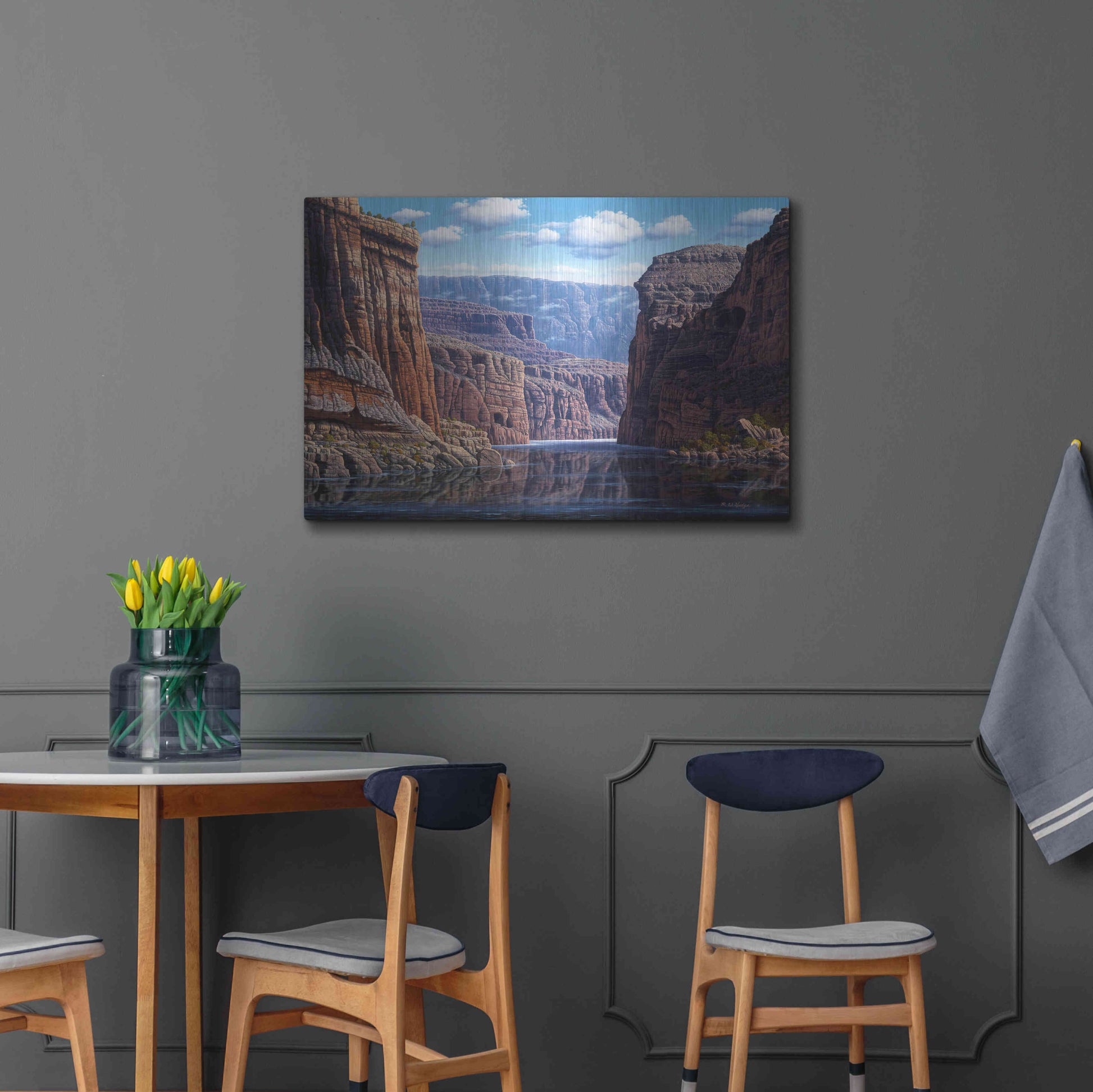 Luxe Metal Art 'Nature's Way' by R. Hed, Metal Wall Art,36x24