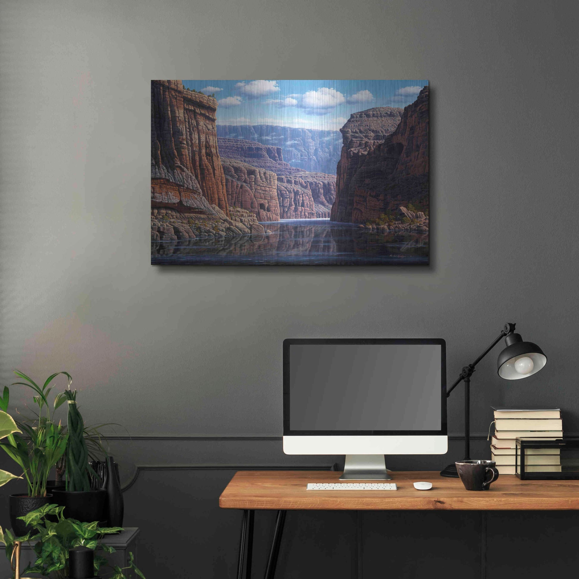 Luxe Metal Art 'Nature's Way' by R. Hed, Metal Wall Art,36x24