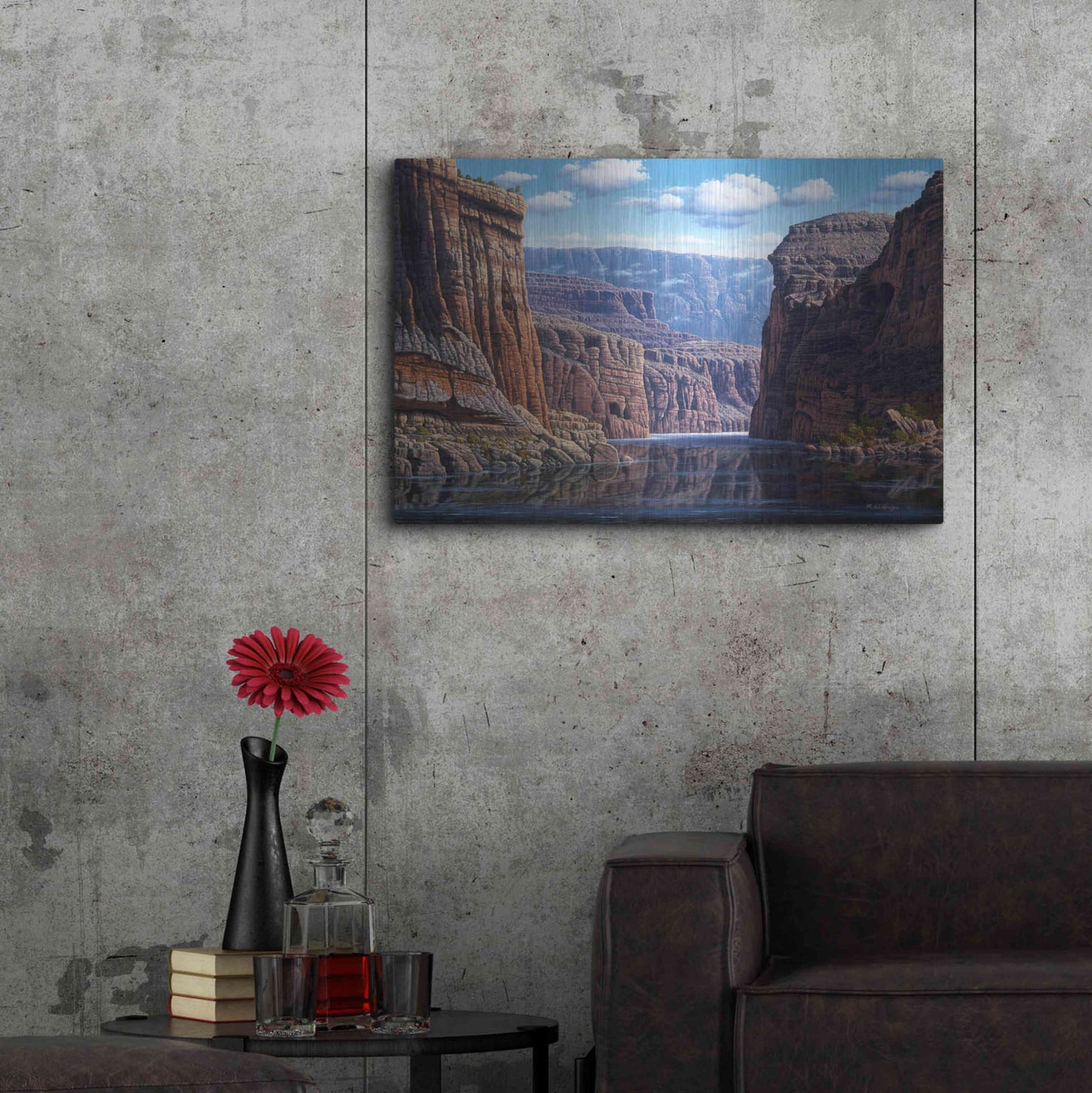 Luxe Metal Art 'Nature's Way' by R. Hed, Metal Wall Art,36x24