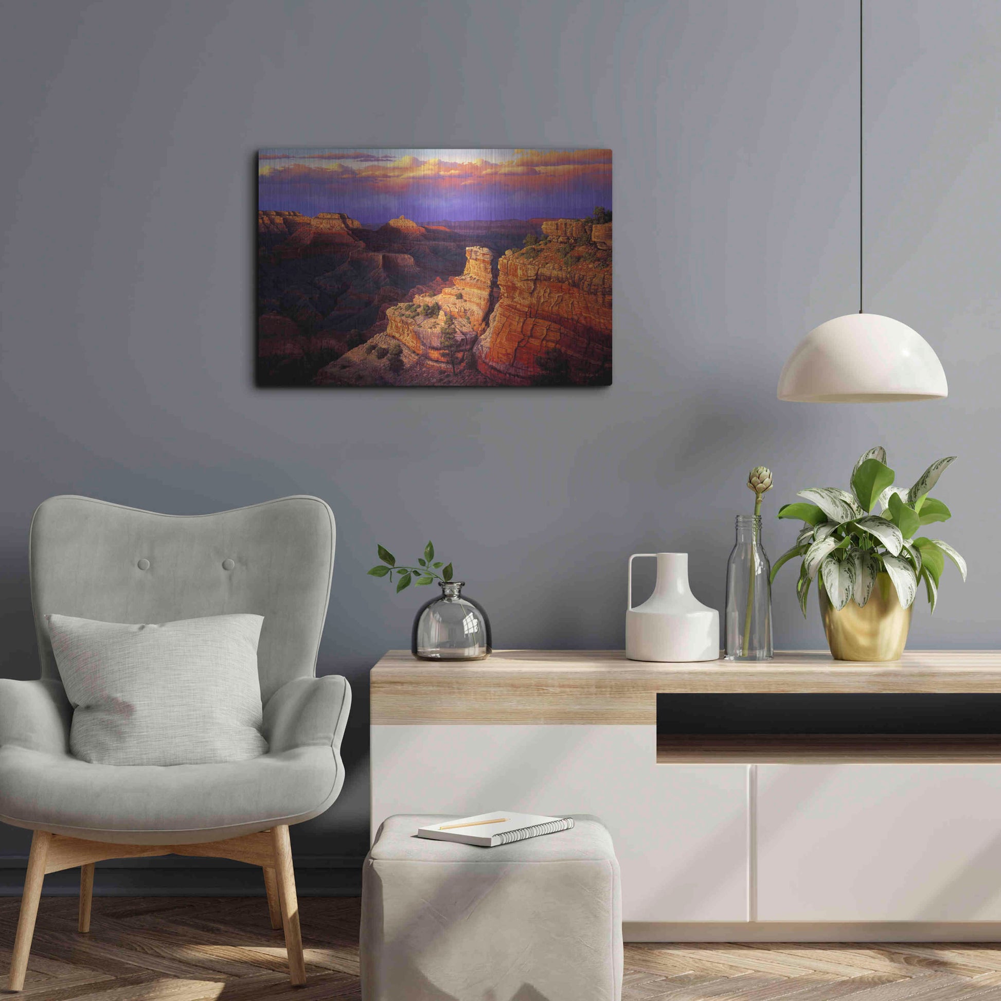 Luxe Metal Art 'Symphony' by R. Hed, Metal Wall Art,24x16