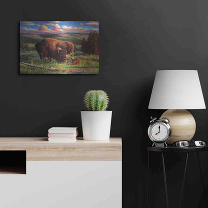 Luxe Metal Art 'Buffalo Nation' by R. Hed, Metal Wall Art,24x16