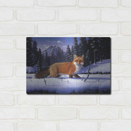 Luxe Metal Art 'Red, White And Blue' by R. Hed, Metal Wall Art,16x12