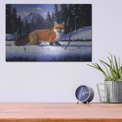 Luxe Metal Art 'Red, White And Blue' by R. Hed, Metal Wall Art,16x12