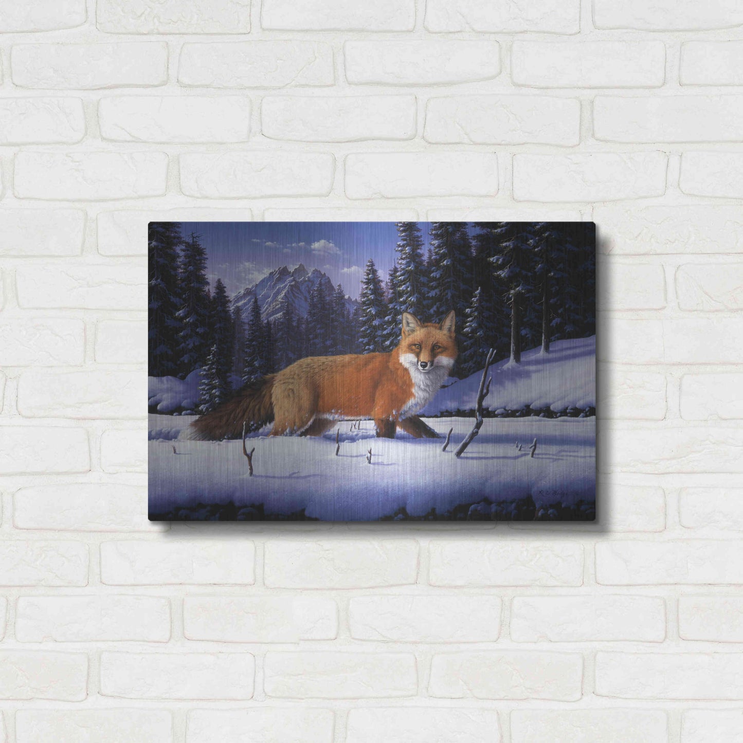 Luxe Metal Art 'Red, White And Blue' by R. Hed, Metal Wall Art,24x16