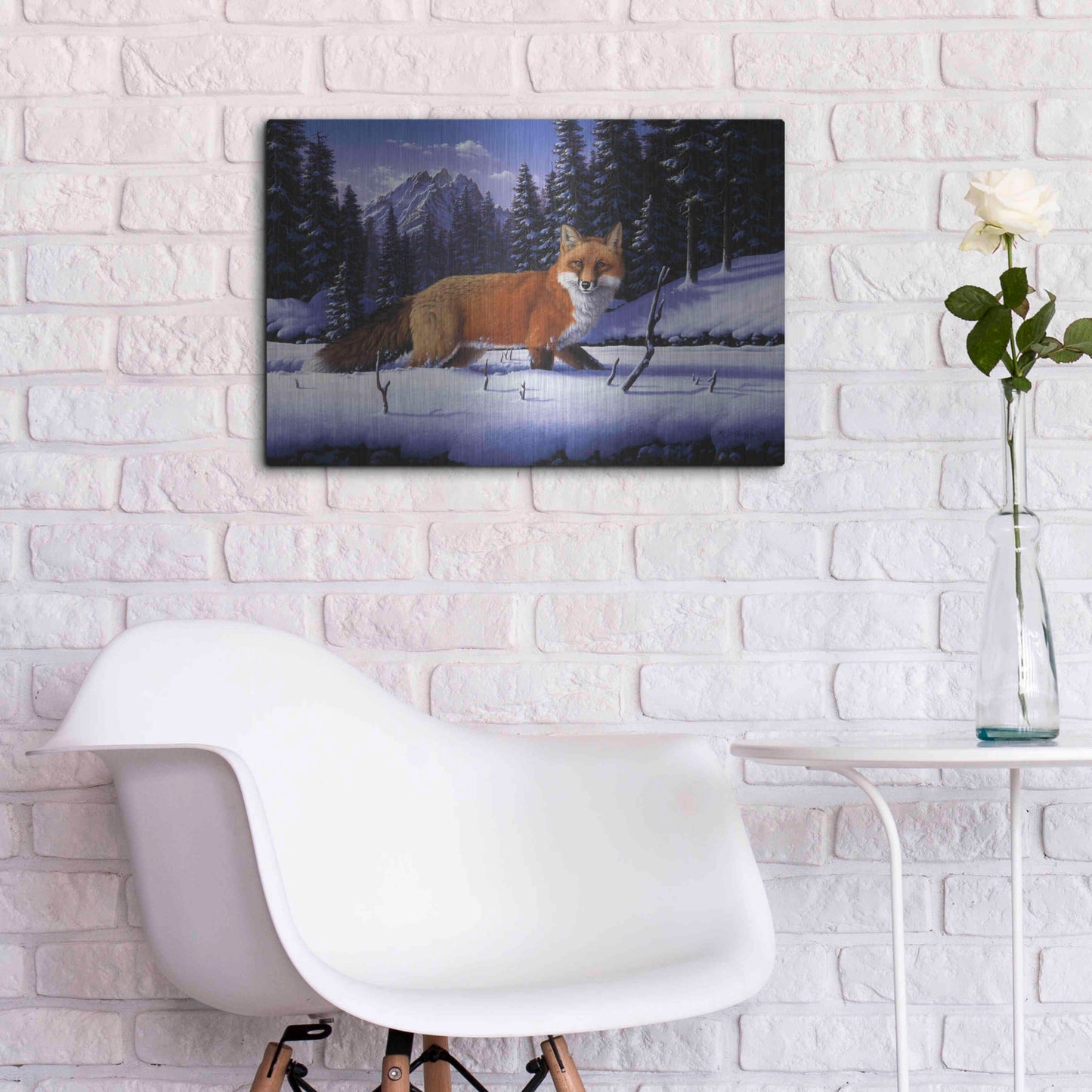 Luxe Metal Art 'Red, White And Blue' by R. Hed, Metal Wall Art,24x16