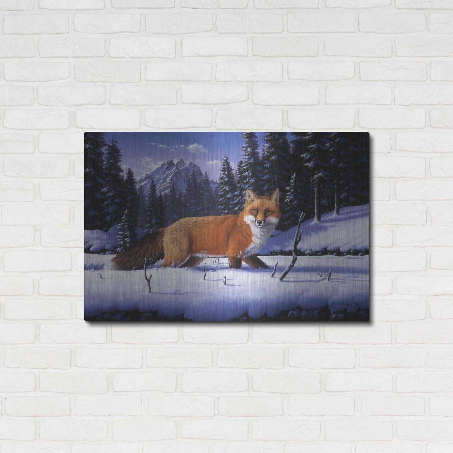 Luxe Metal Art 'Red, White And Blue' by R. Hed, Metal Wall Art,36x24