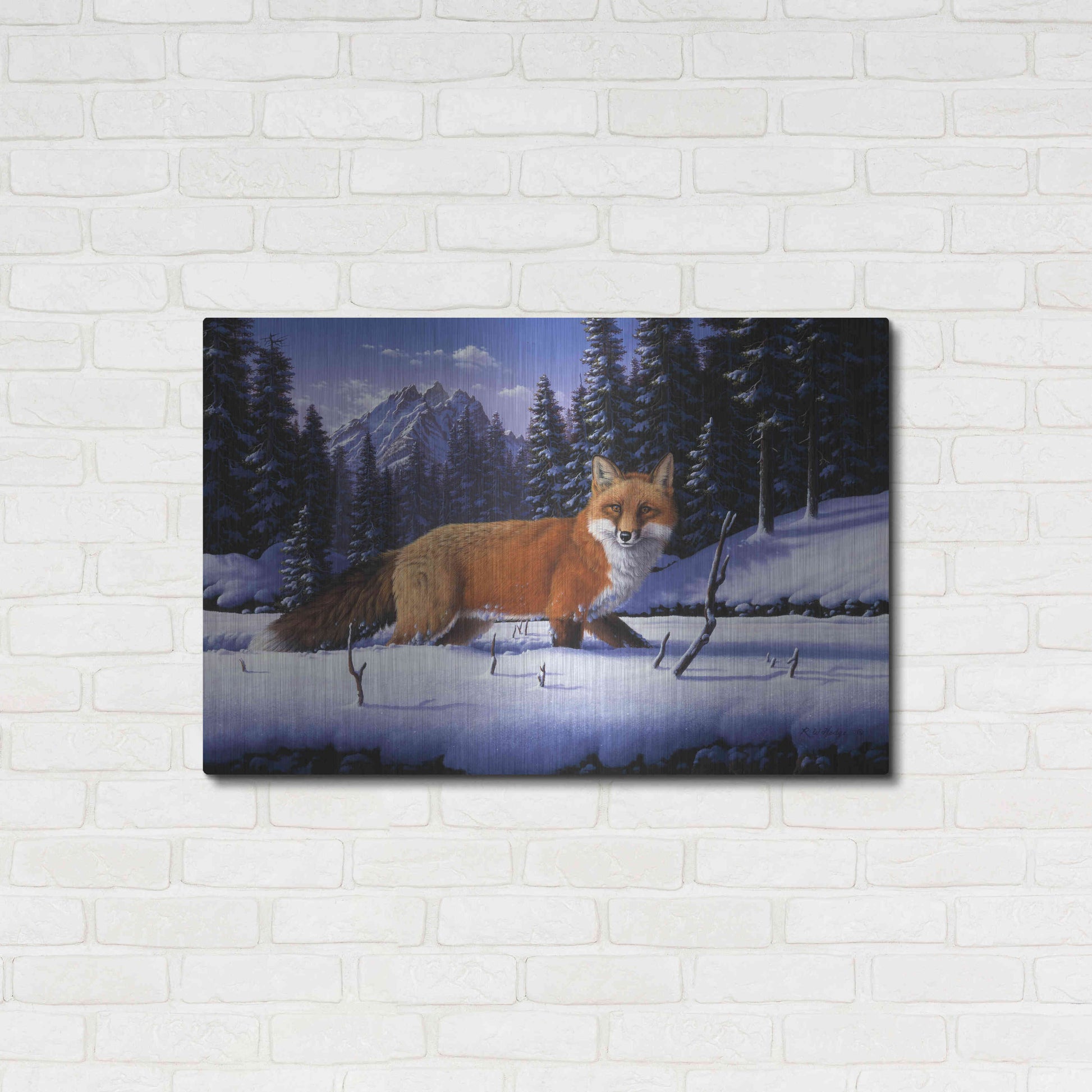 Luxe Metal Art 'Red, White And Blue' by R. Hed, Metal Wall Art,36x24