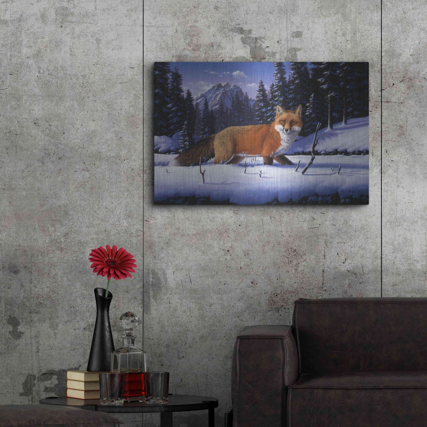 Luxe Metal Art 'Red, White And Blue' by R. Hed, Metal Wall Art,36x24