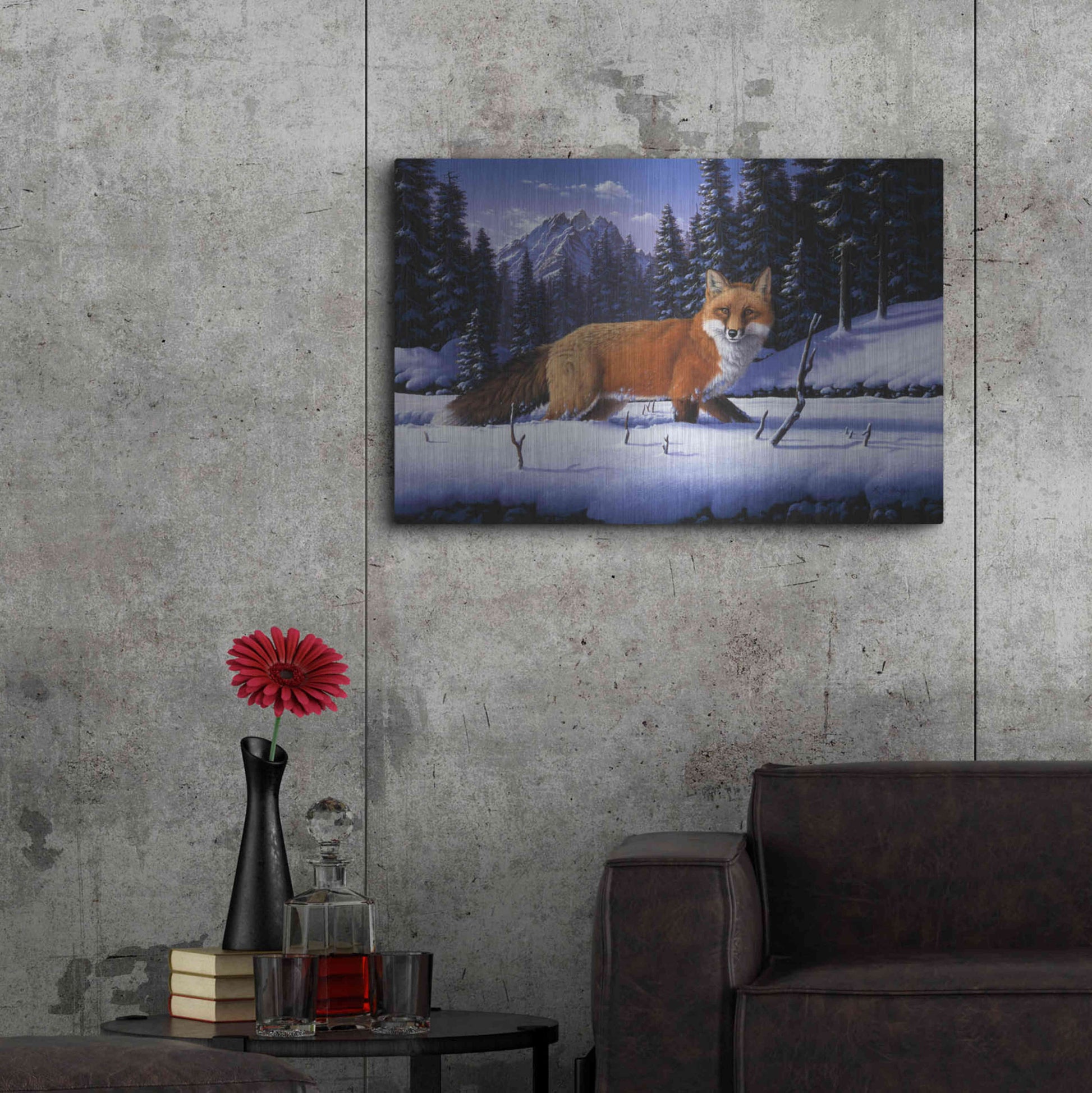 Luxe Metal Art 'Red, White And Blue' by R. Hed, Metal Wall Art,36x24