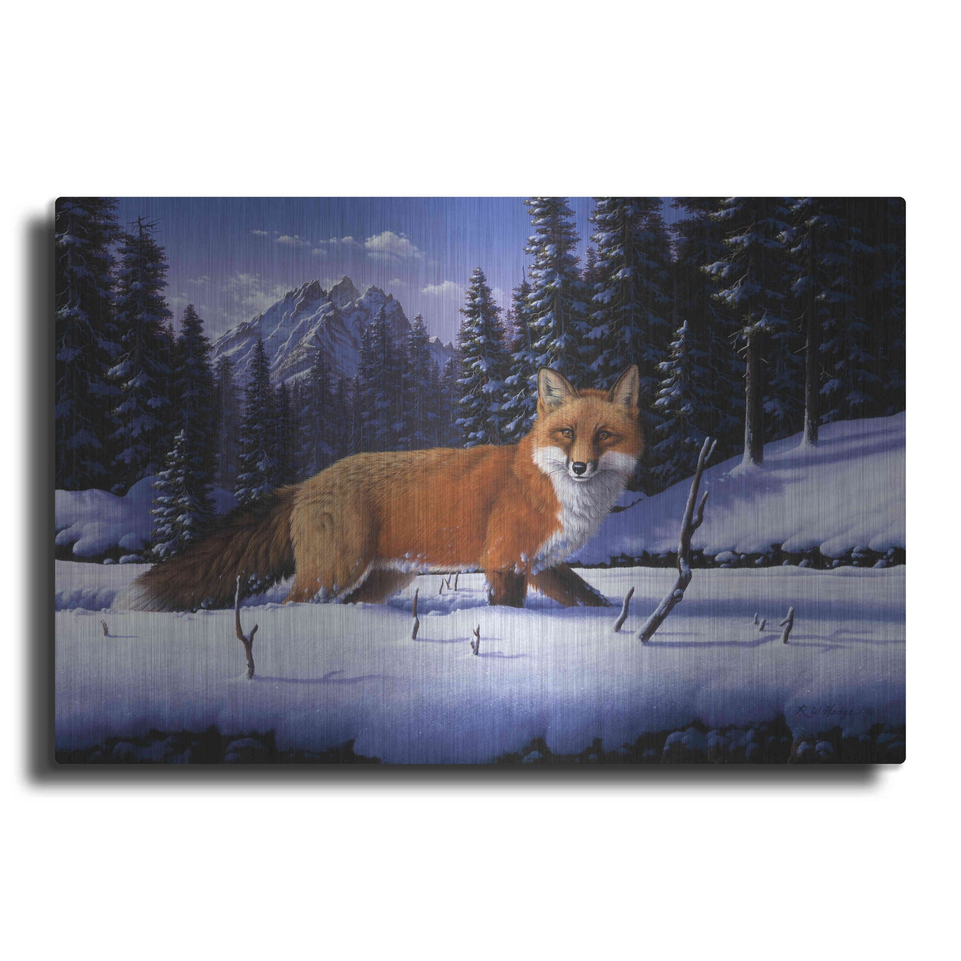 Luxe Metal Art 'Red, White And Blue' by R. Hed, Metal Wall Art