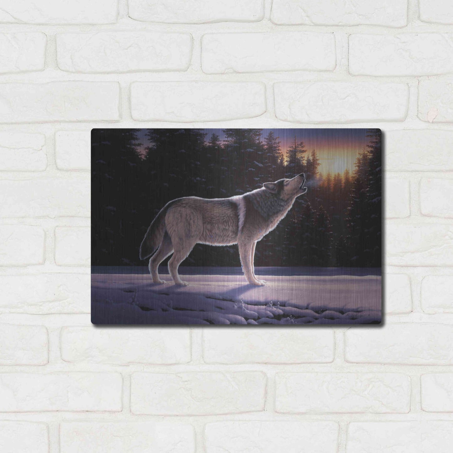 Luxe Metal Art 'The Last Ember' by R. Hed, Metal Wall Art,16x12