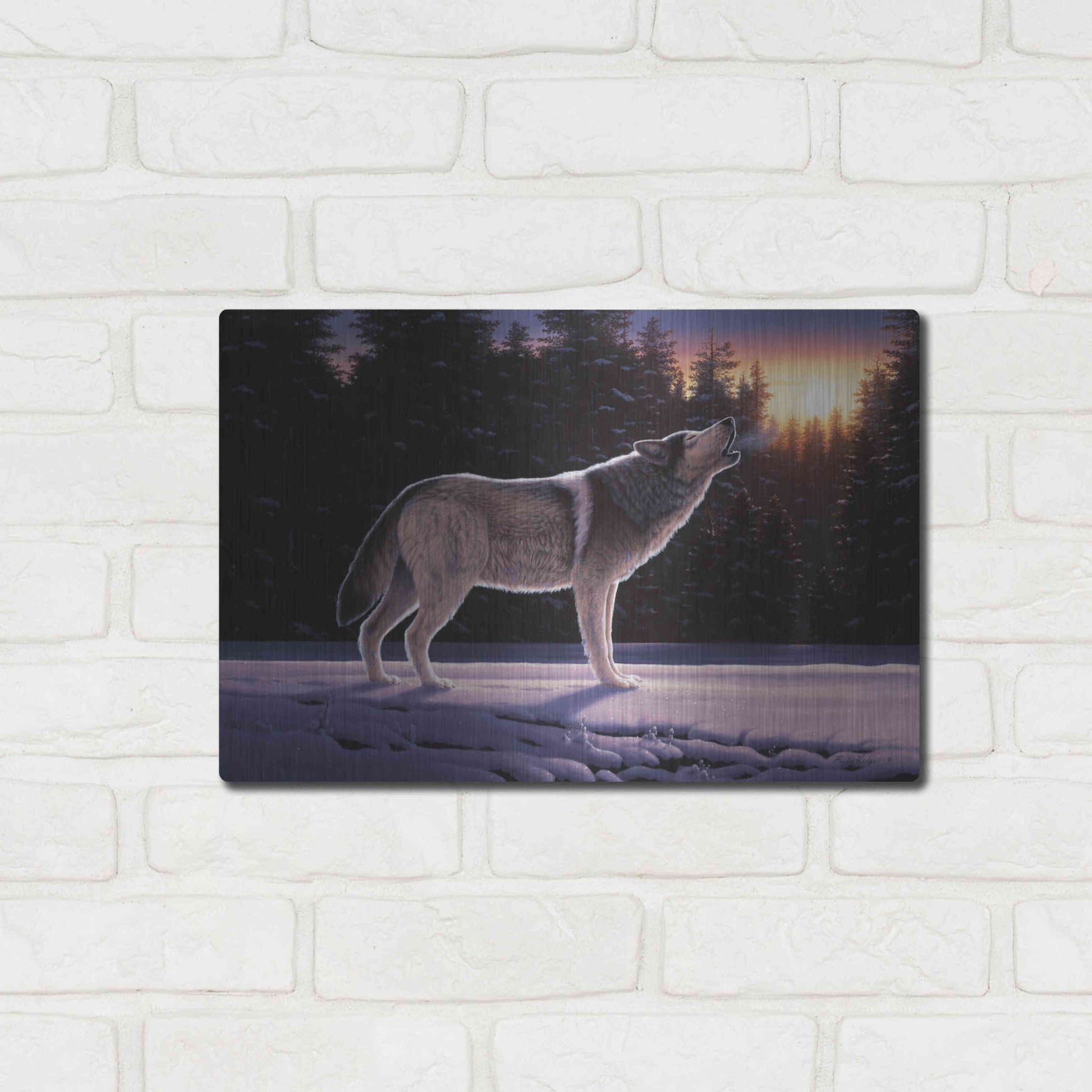 Luxe Metal Art 'The Last Ember' by R. Hed, Metal Wall Art,16x12