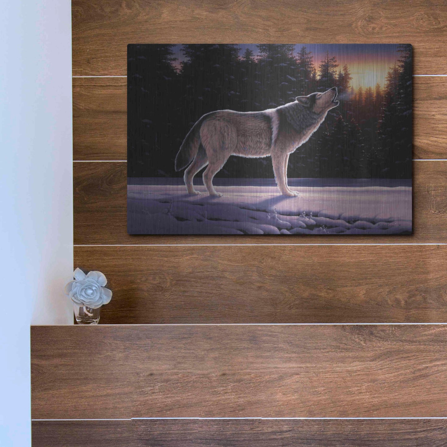 Luxe Metal Art 'The Last Ember' by R. Hed, Metal Wall Art,16x12