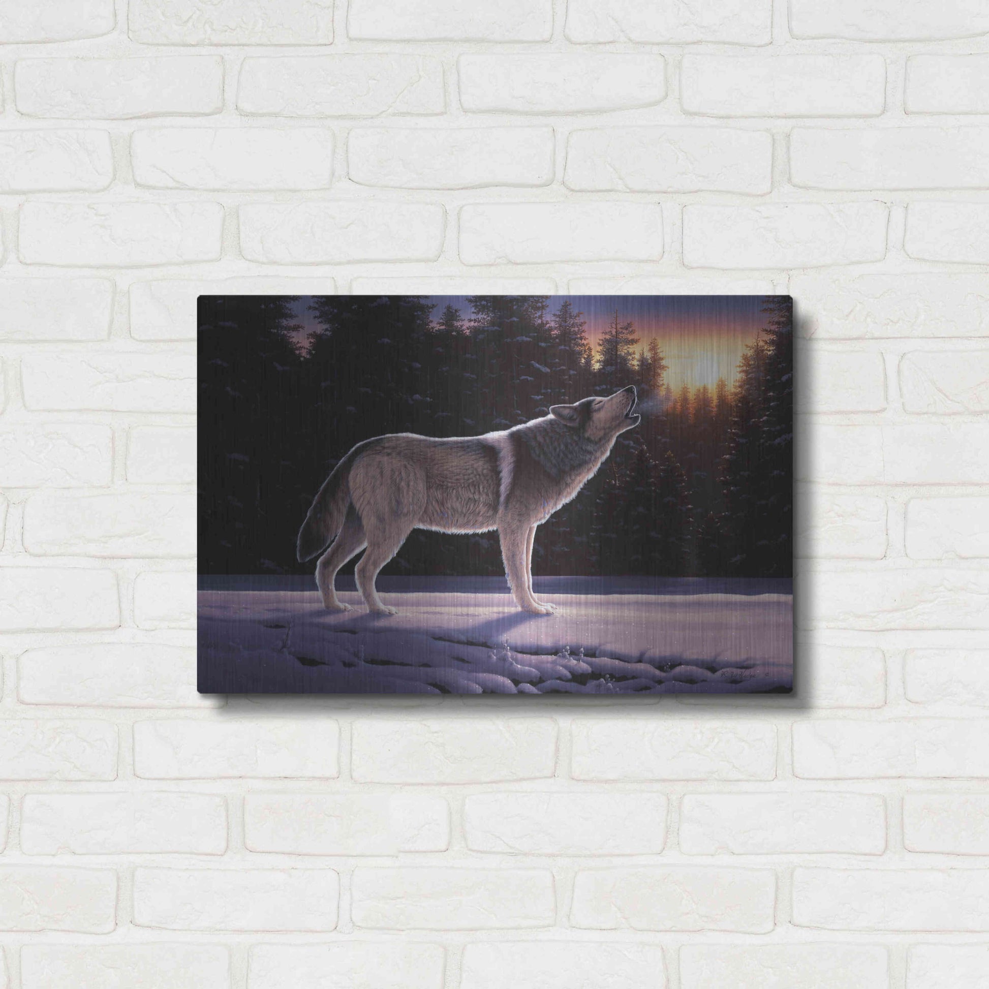 Luxe Metal Art 'The Last Ember' by R. Hed, Metal Wall Art,24x16