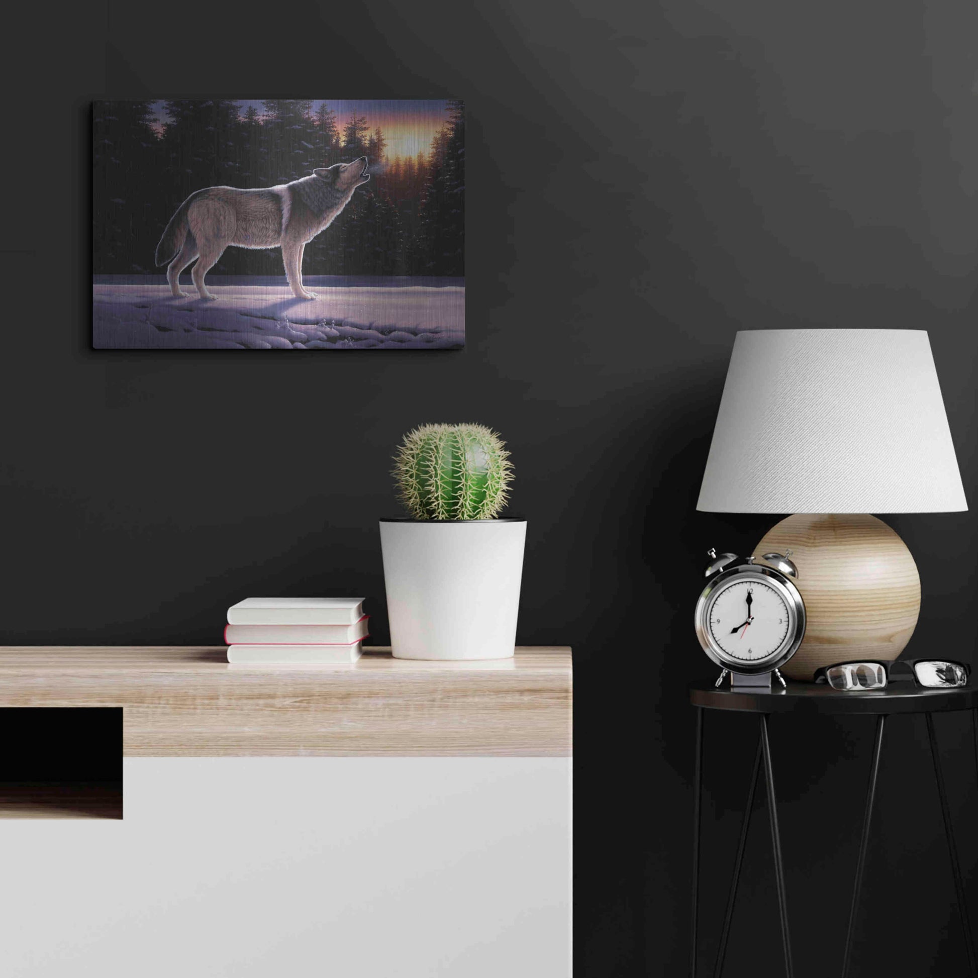 Luxe Metal Art 'The Last Ember' by R. Hed, Metal Wall Art,24x16