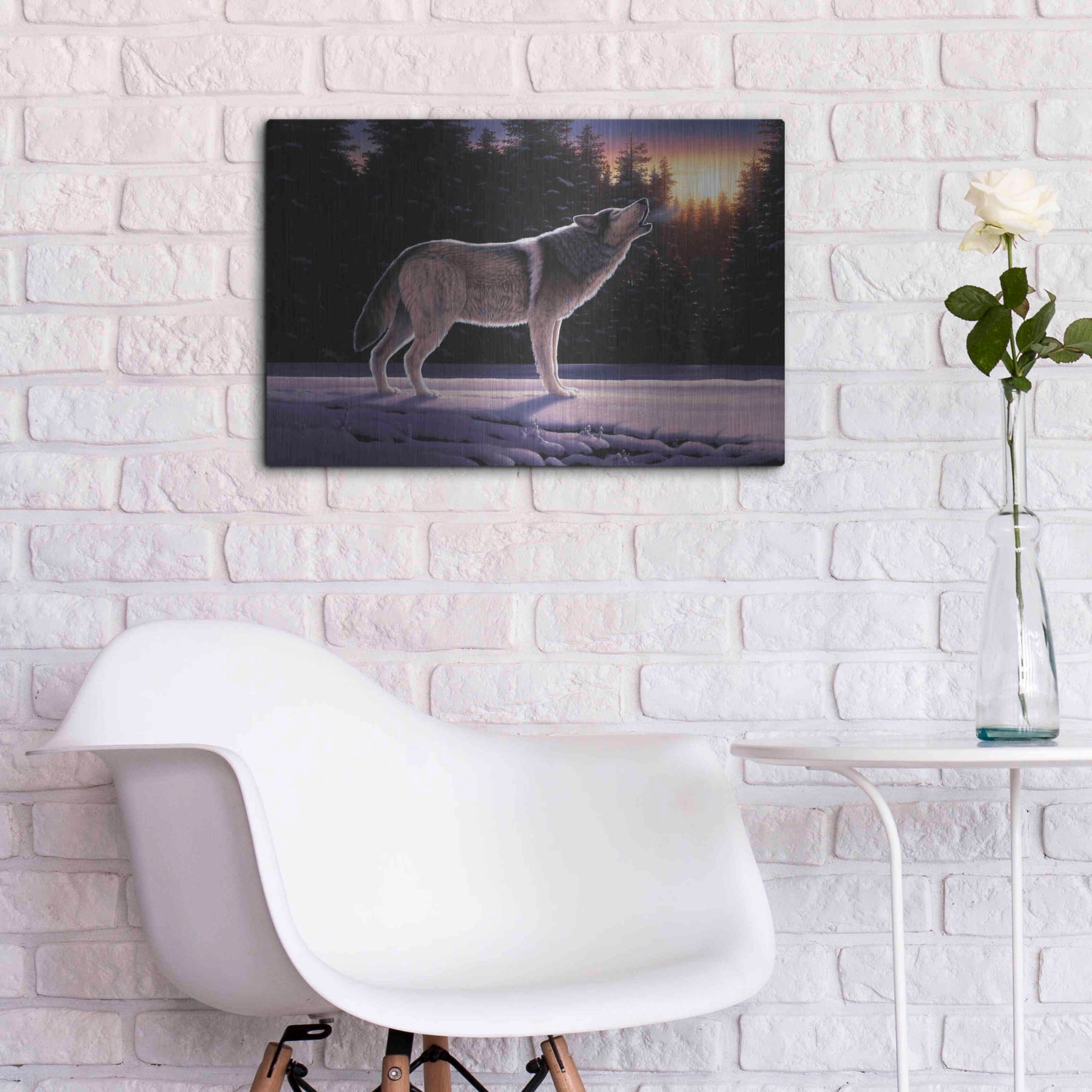 Luxe Metal Art 'The Last Ember' by R. Hed, Metal Wall Art,24x16