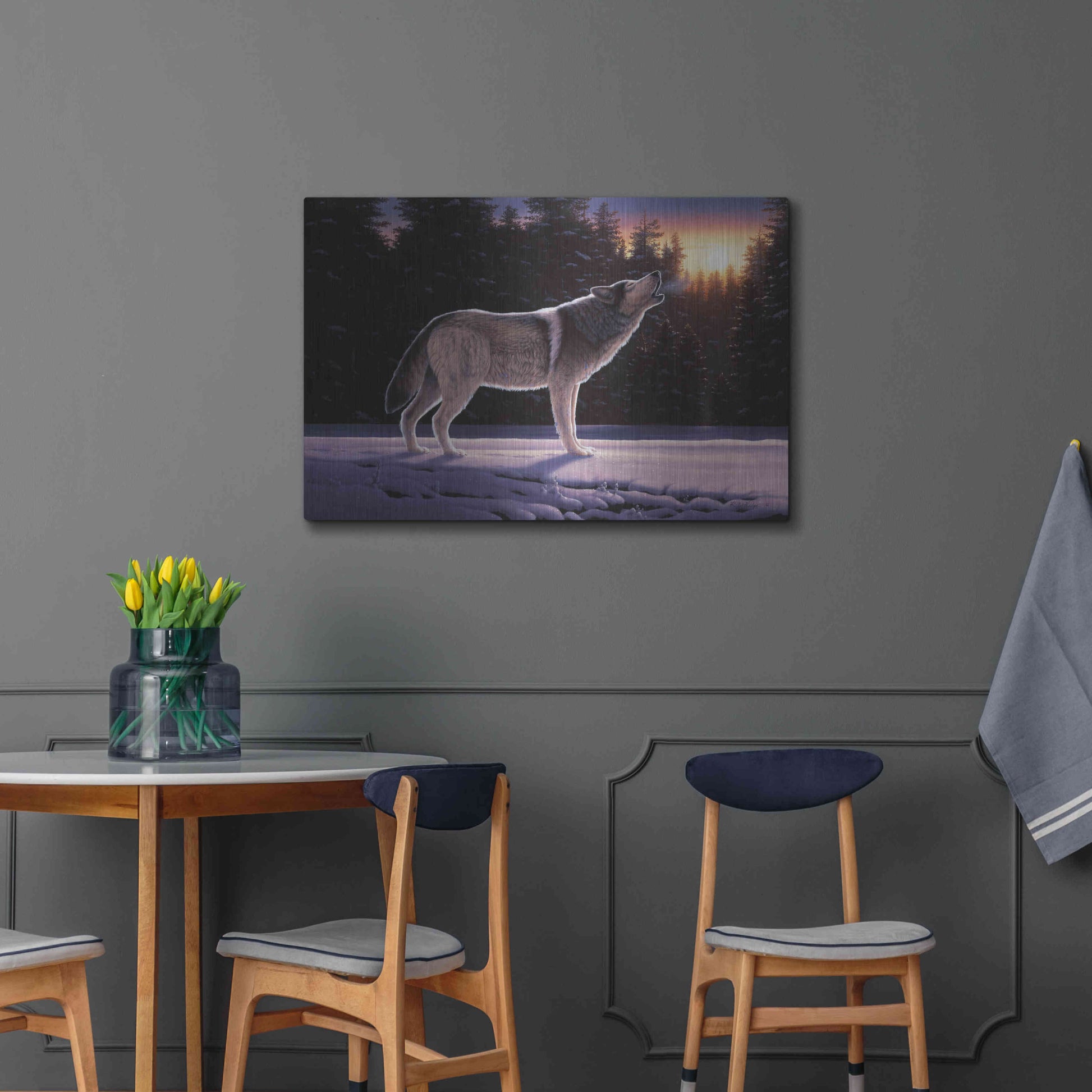 Luxe Metal Art 'The Last Ember' by R. Hed, Metal Wall Art,36x24