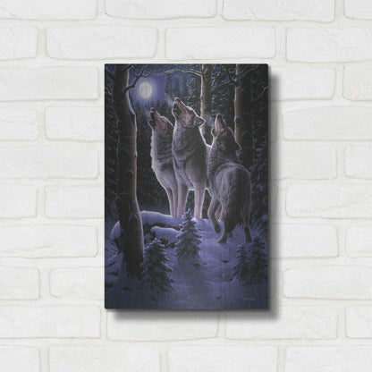 Luxe Metal Art 'Midnight Clear' by R. Hed, Metal Wall Art,12x16