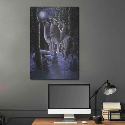 Luxe Metal Art 'Midnight Clear' by R. Hed, Metal Wall Art,24x36