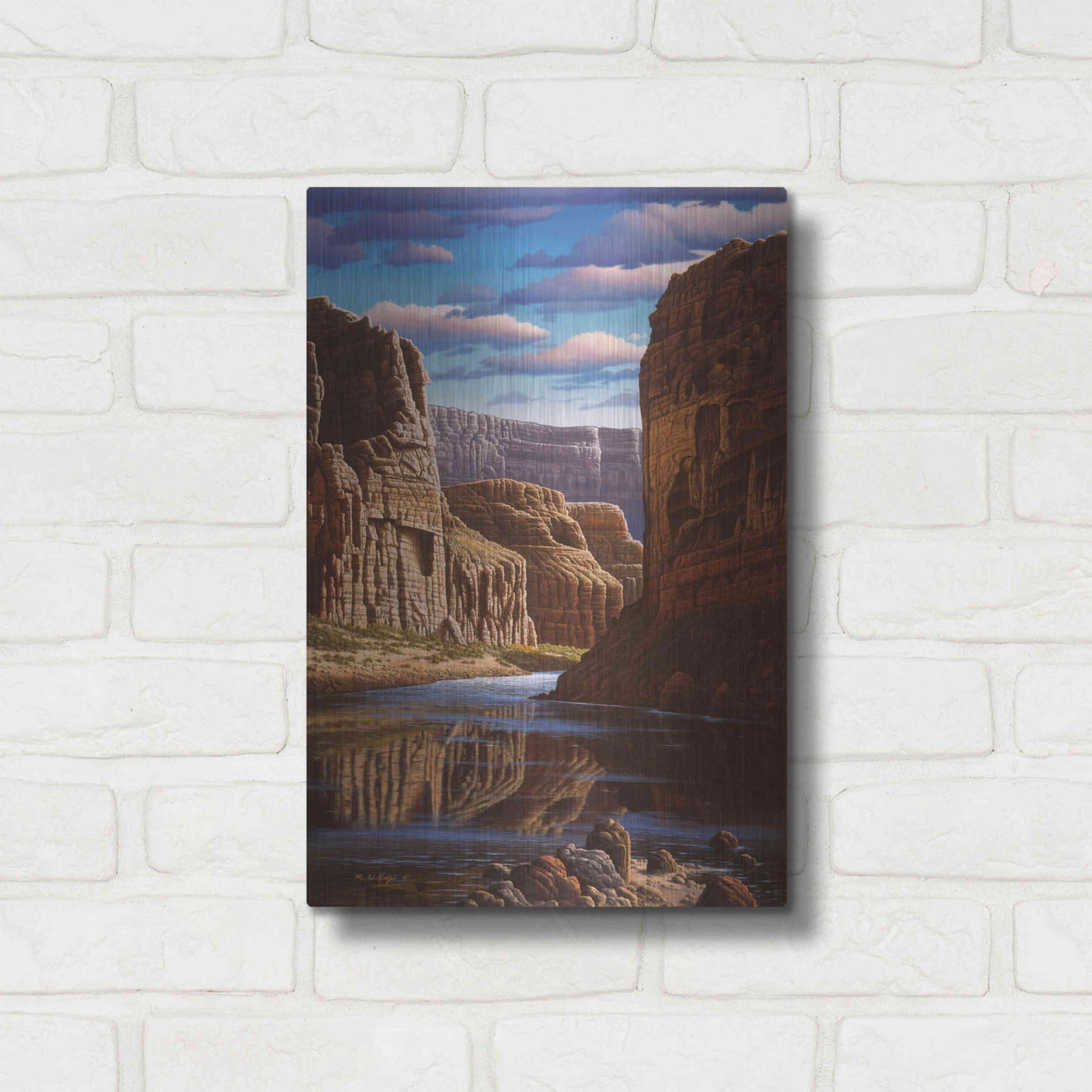 Luxe Metal Art 'Master Of Time' by R. Hed, Metal Wall Art,12x16