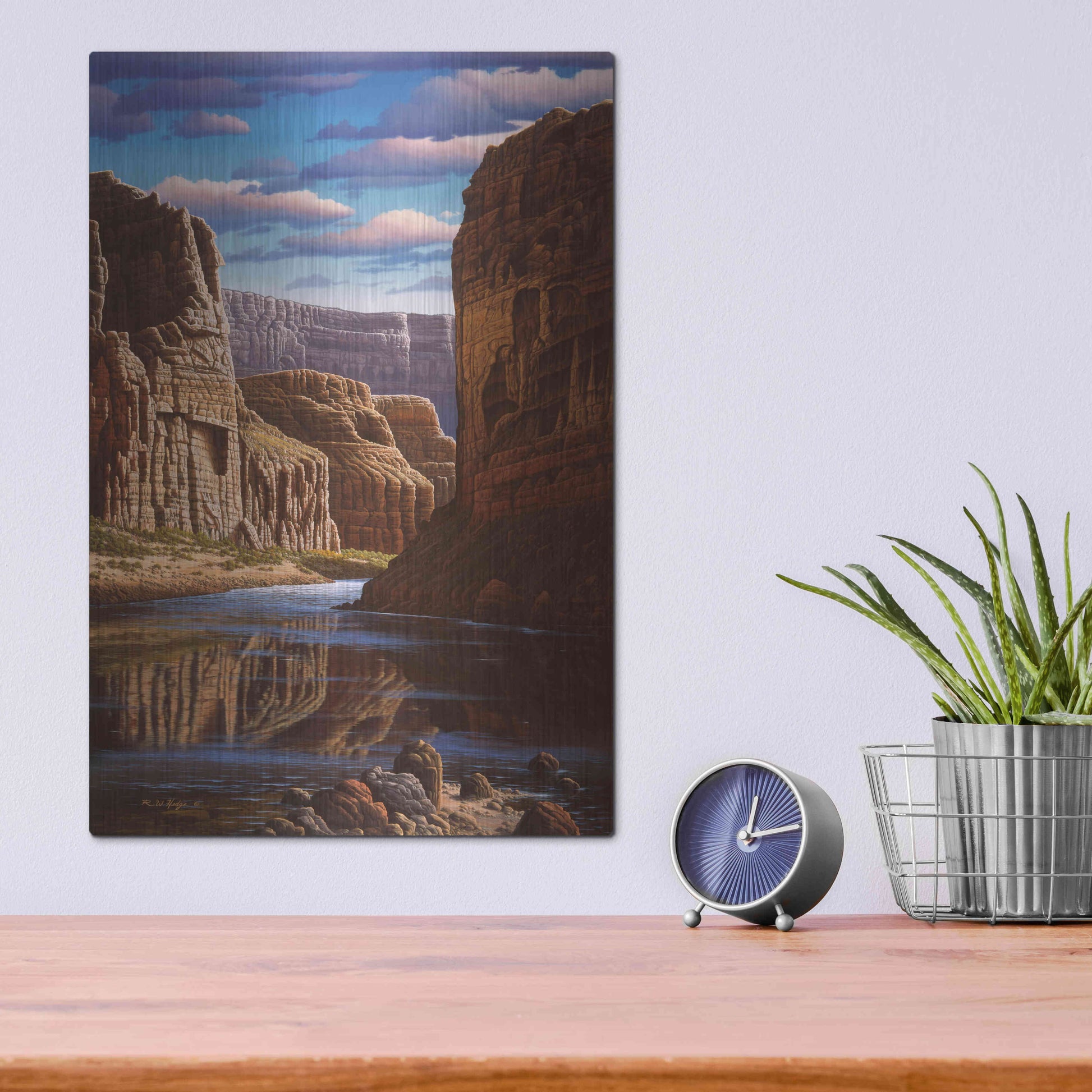 Luxe Metal Art 'Master Of Time' by R. Hed, Metal Wall Art,12x16