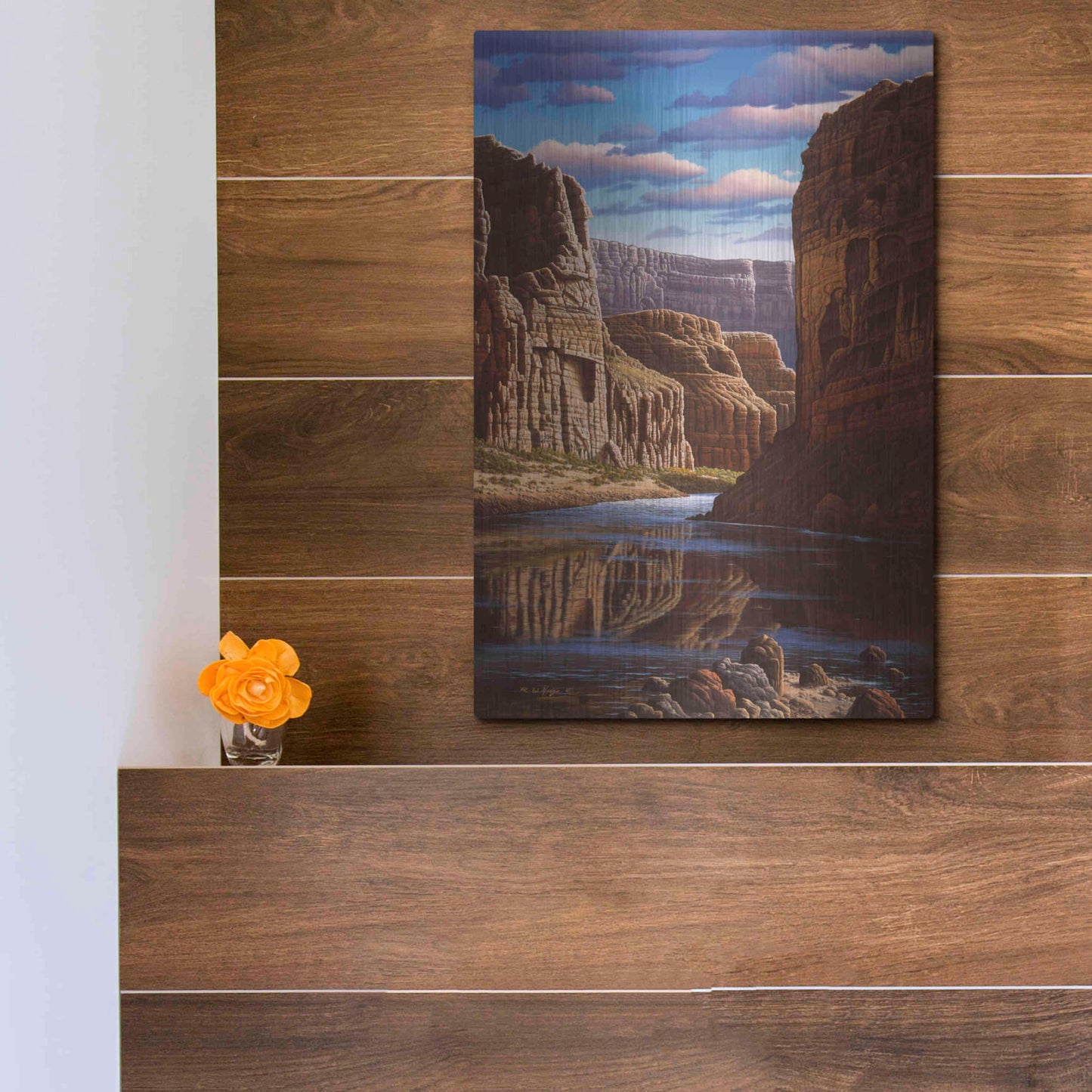 Luxe Metal Art 'Master Of Time' by R. Hed, Metal Wall Art,12x16