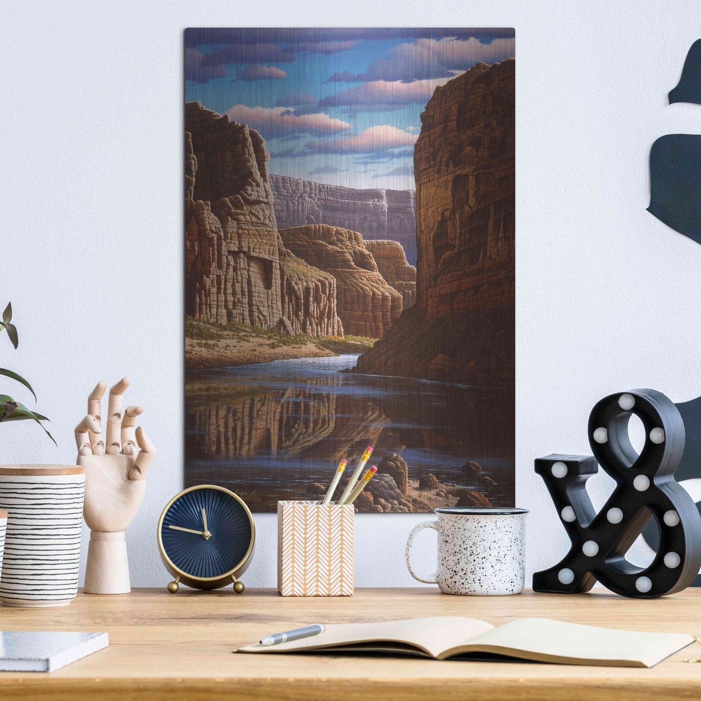 Luxe Metal Art 'Master Of Time' by R. Hed, Metal Wall Art,12x16