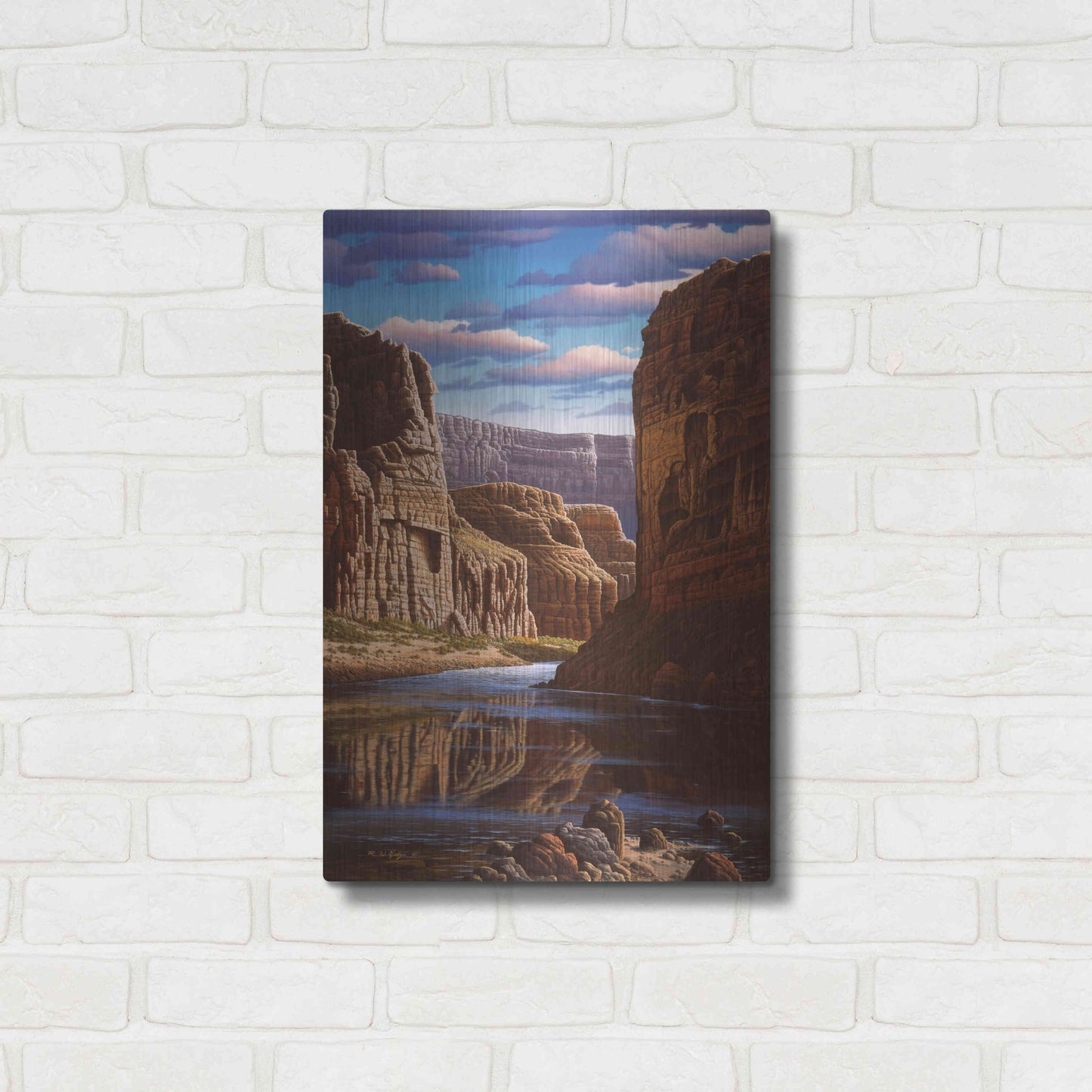 Luxe Metal Art 'Master Of Time' by R. Hed, Metal Wall Art,16x24