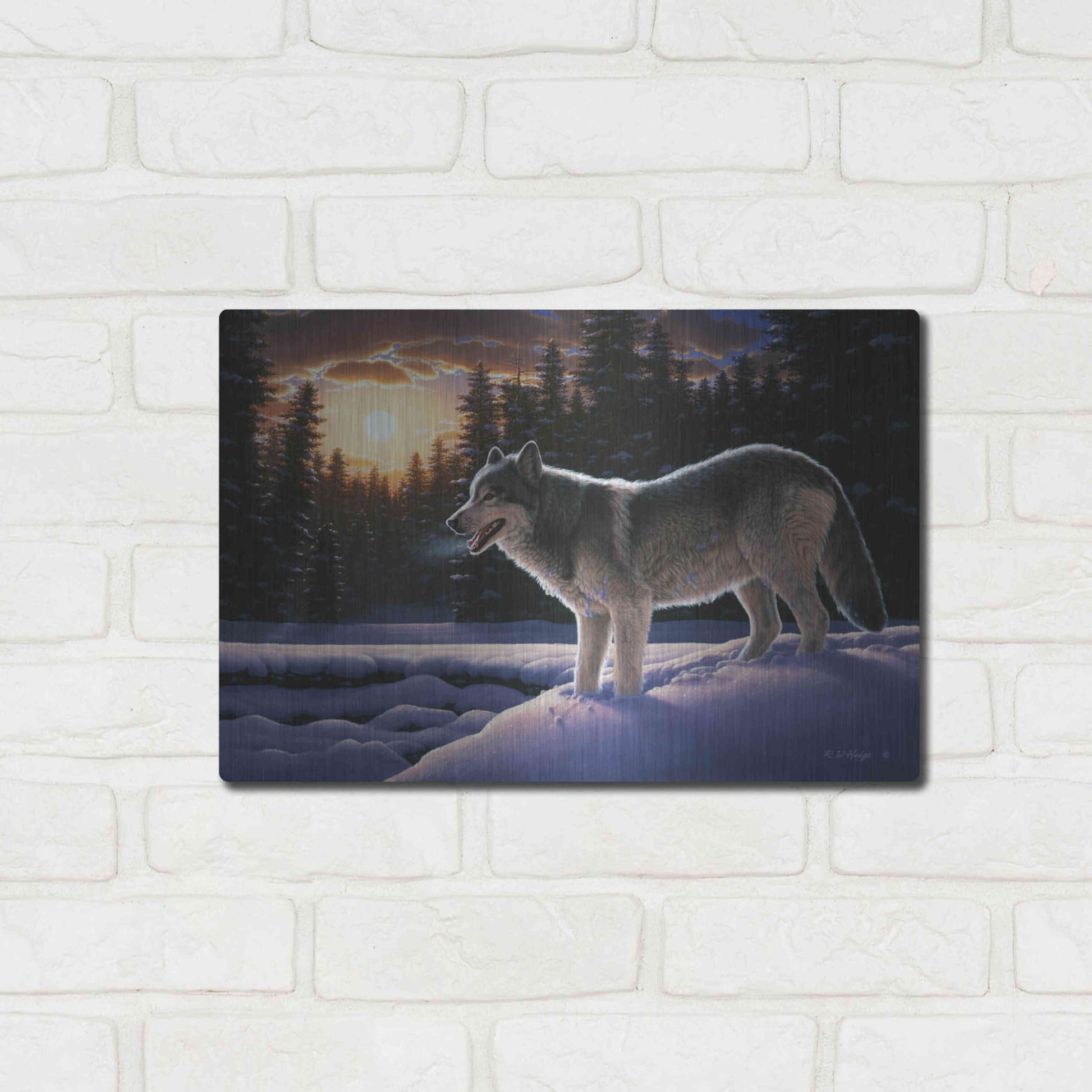 Luxe Metal Art 'New Trail' by R. Hed, Metal Wall Art,16x12