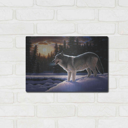 Luxe Metal Art 'New Trail' by R. Hed, Metal Wall Art,16x12