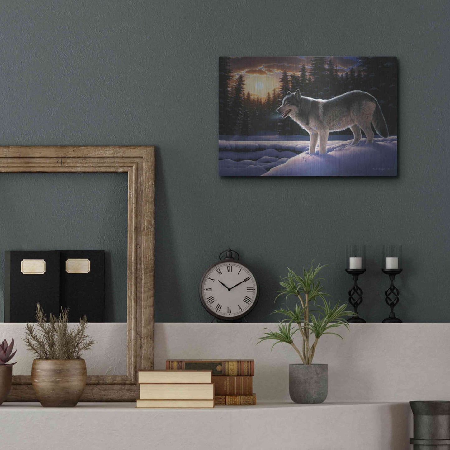 Luxe Metal Art 'New Trail' by R. Hed, Metal Wall Art,16x12