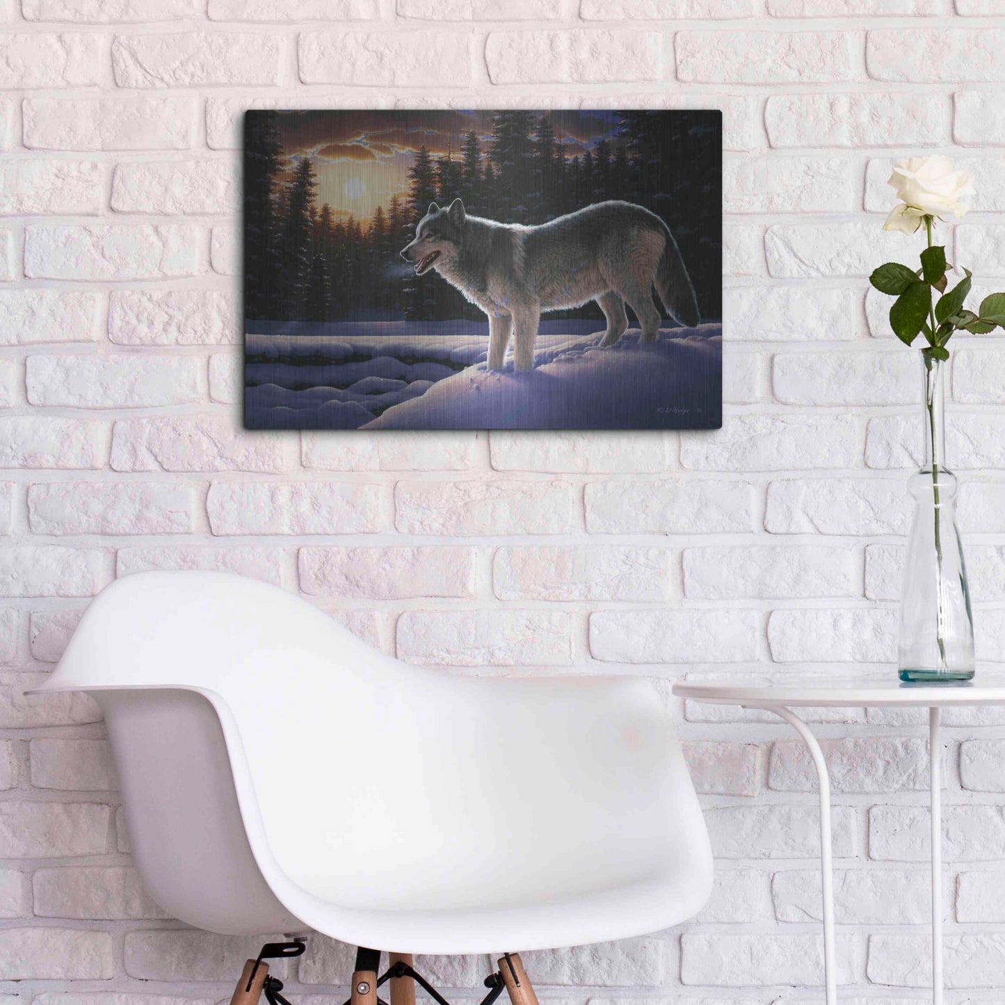 Luxe Metal Art 'New Trail' by R. Hed, Metal Wall Art,24x16