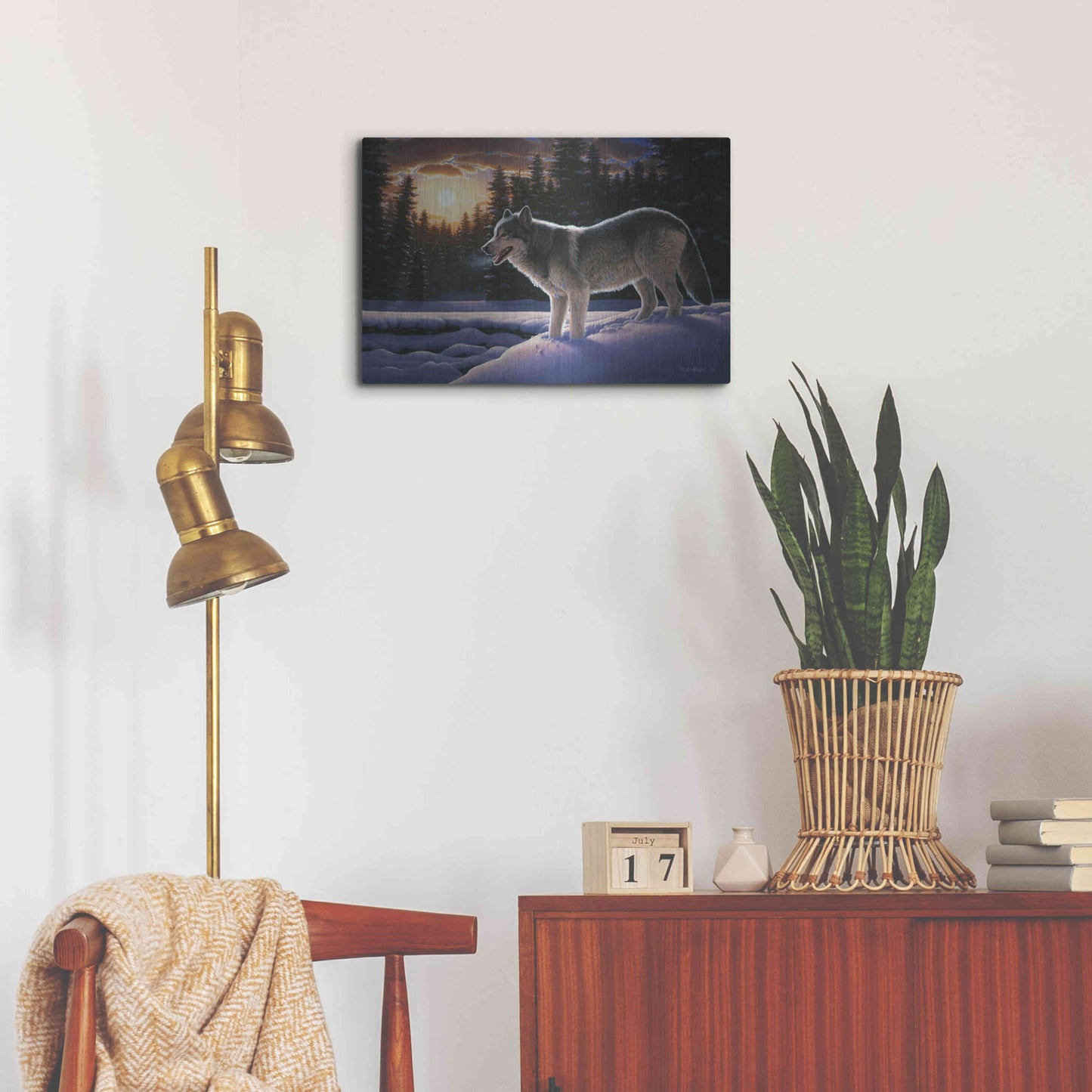 Luxe Metal Art 'New Trail' by R. Hed, Metal Wall Art,24x16