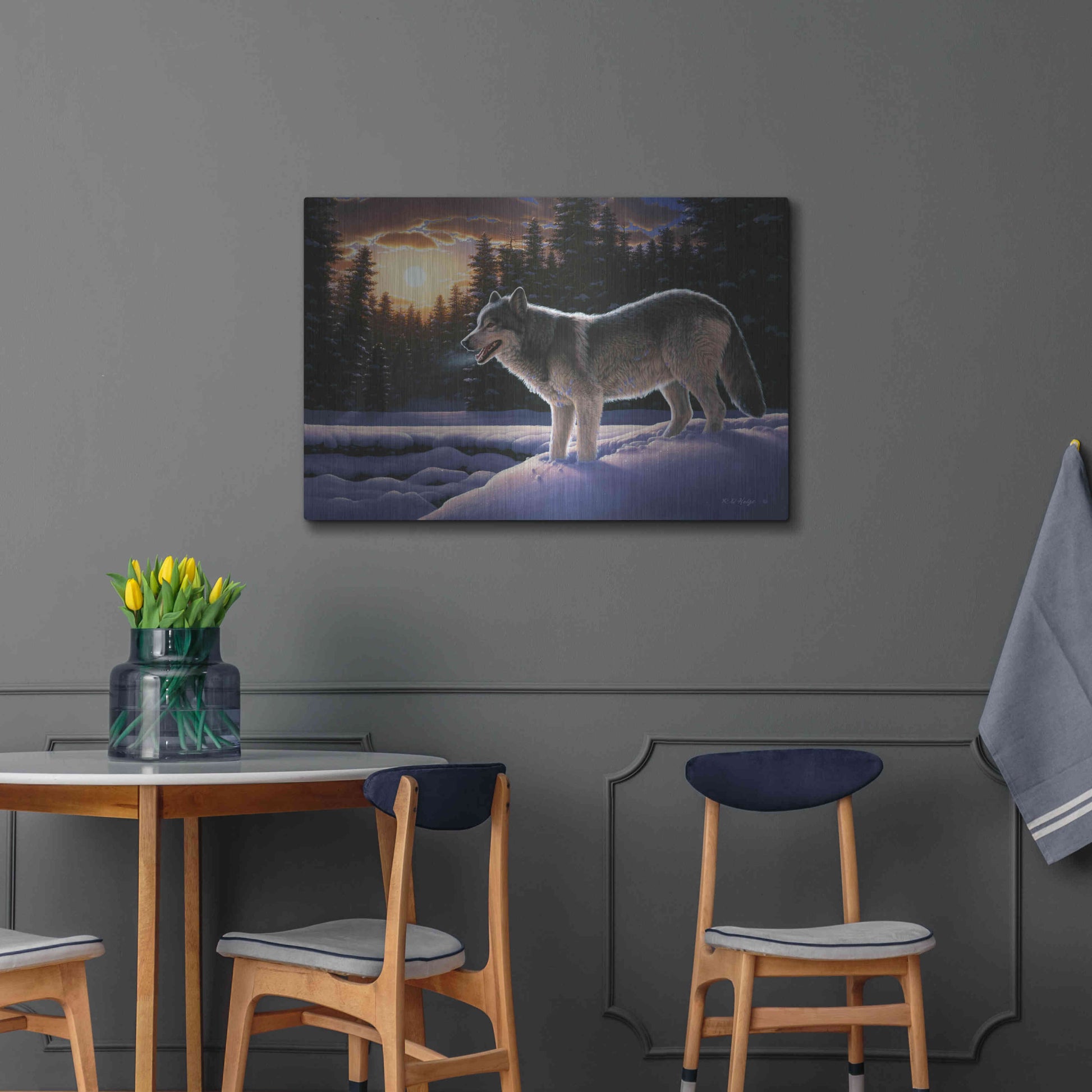 Luxe Metal Art 'New Trail' by R. Hed, Metal Wall Art,36x24