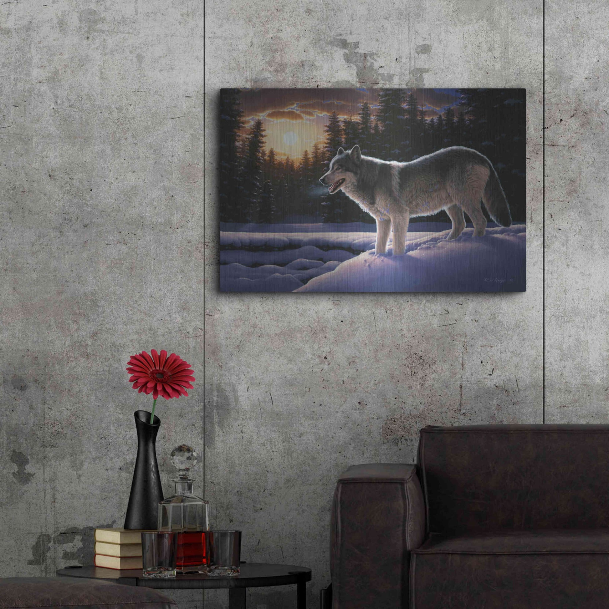 Luxe Metal Art 'New Trail' by R. Hed, Metal Wall Art,36x24