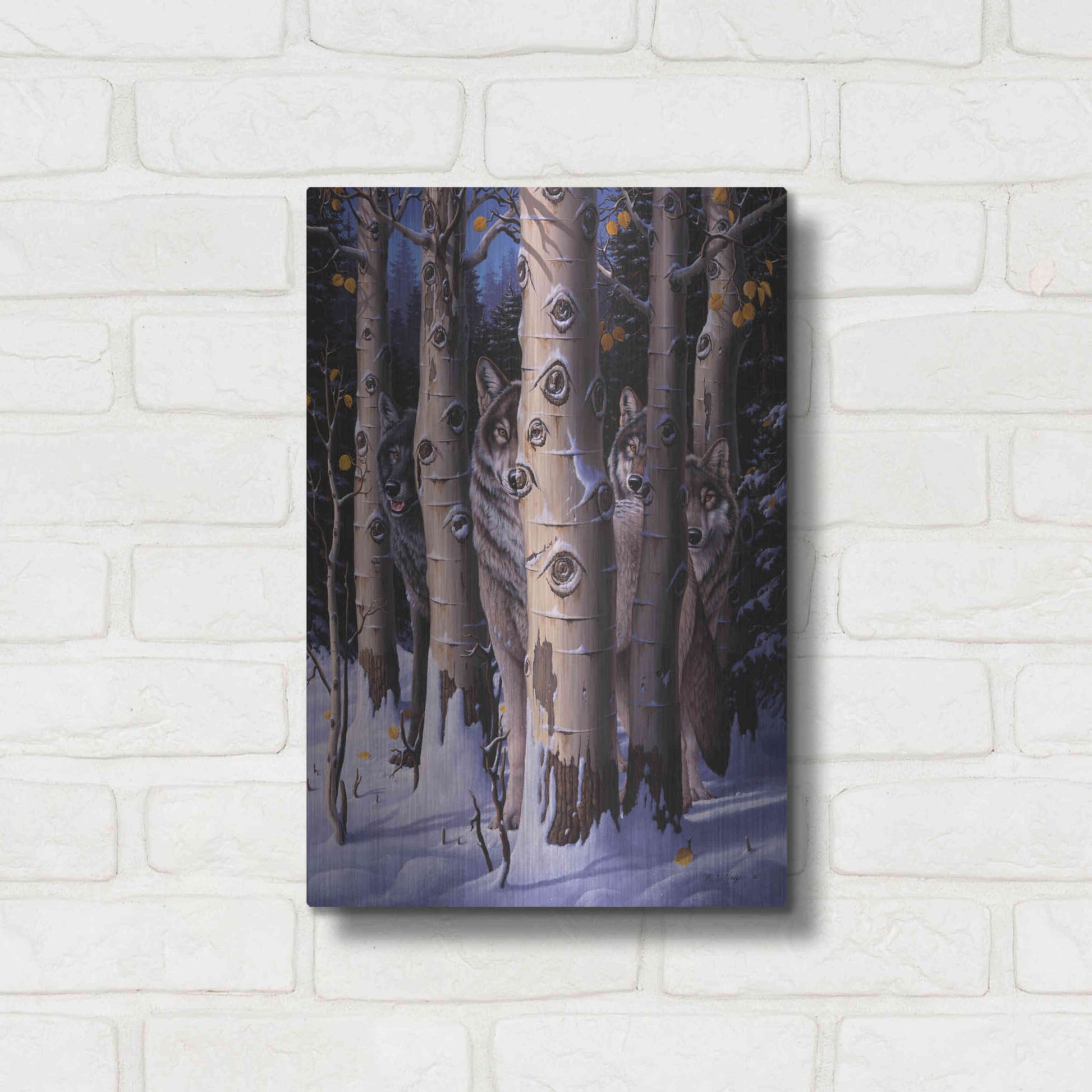 Luxe Metal Art 'The Eyes Of The King' by R. Hed, Metal Wall Art,12x16