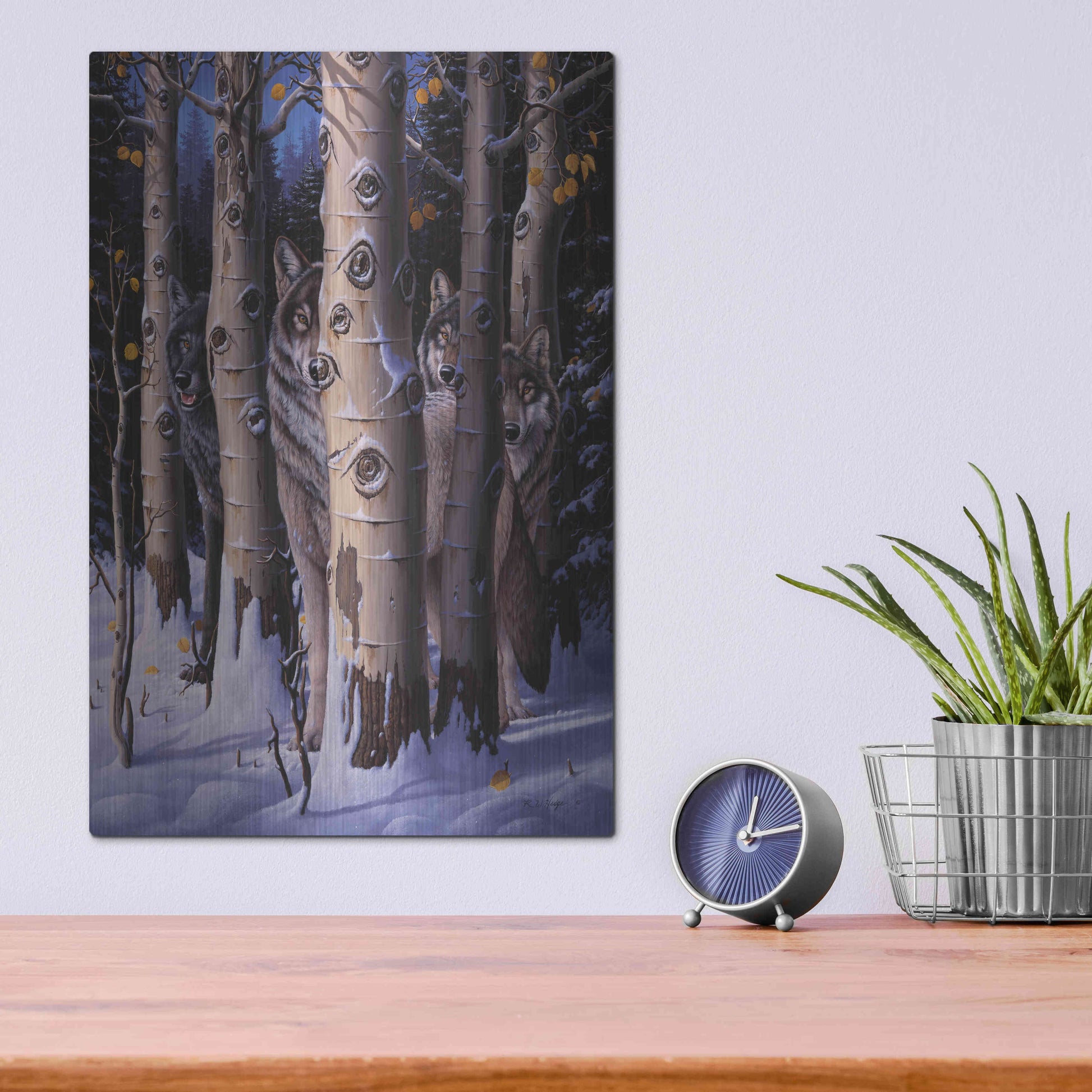 Luxe Metal Art 'The Eyes Of The King' by R. Hed, Metal Wall Art,12x16