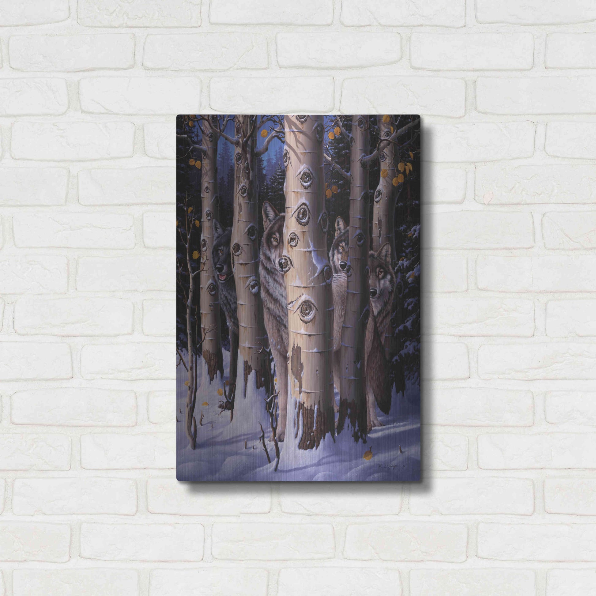 Luxe Metal Art 'The Eyes Of The King' by R. Hed, Metal Wall Art,16x24