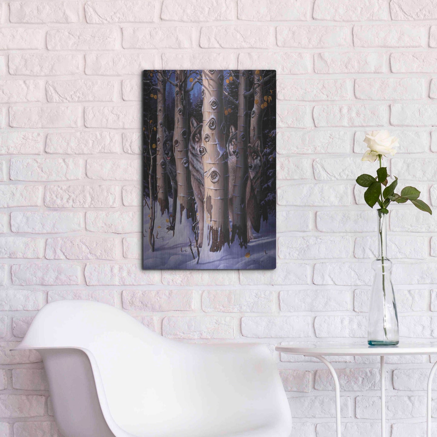 Luxe Metal Art 'The Eyes Of The King' by R. Hed, Metal Wall Art,16x24