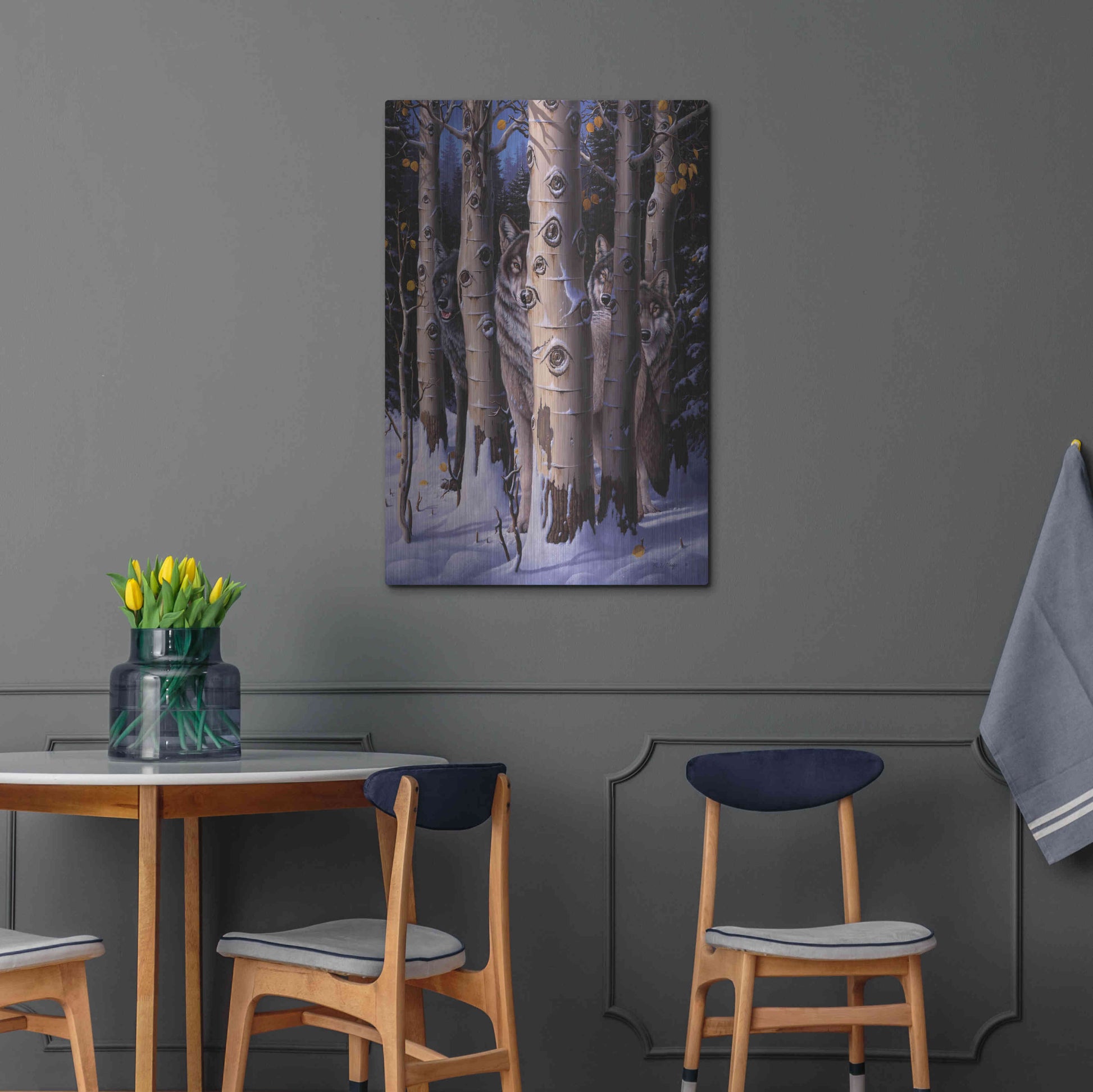 Luxe Metal Art 'The Eyes Of The King' by R. Hed, Metal Wall Art,24x36